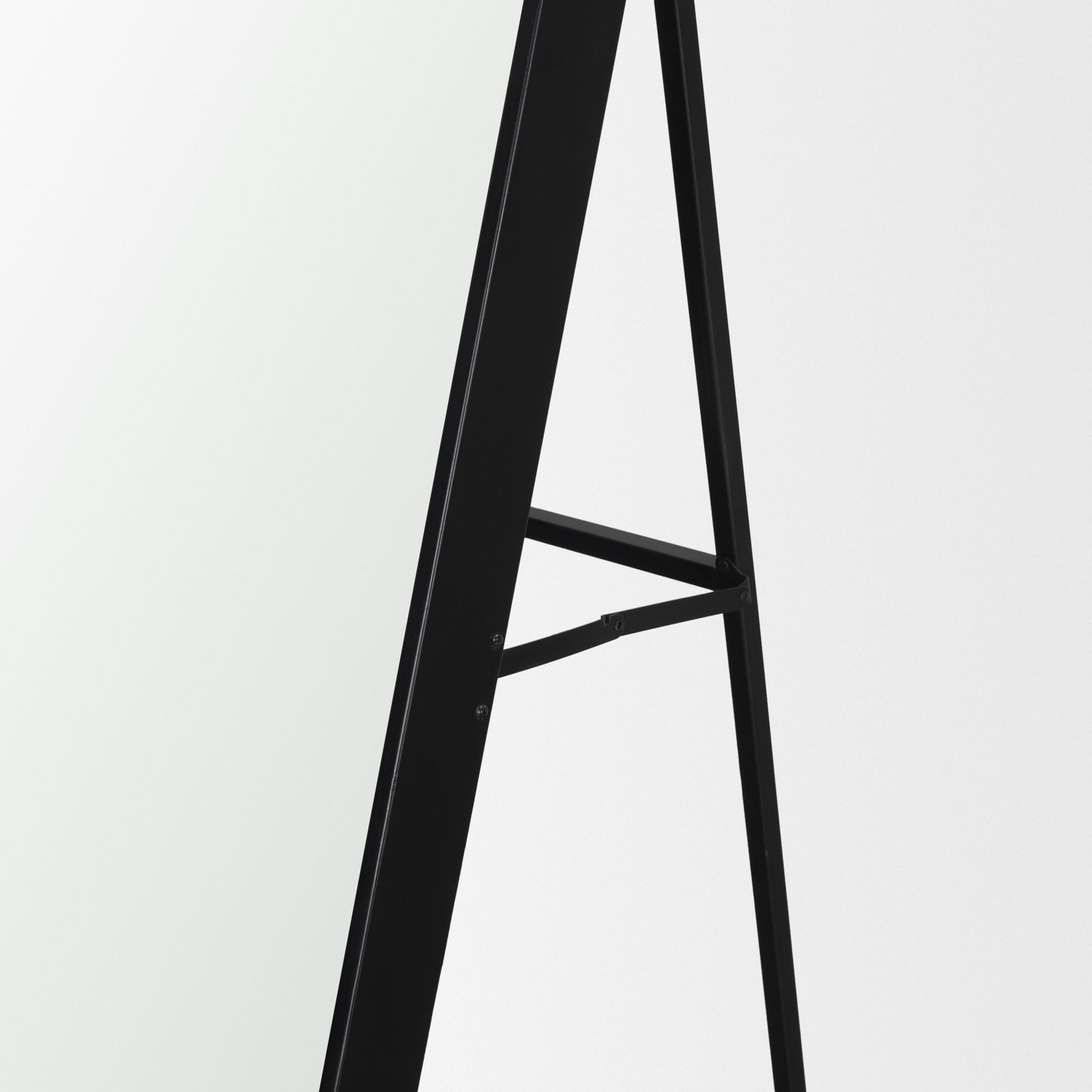 Mercana - Tillie Oblong Matte Black Metal Standing Floor Mirror