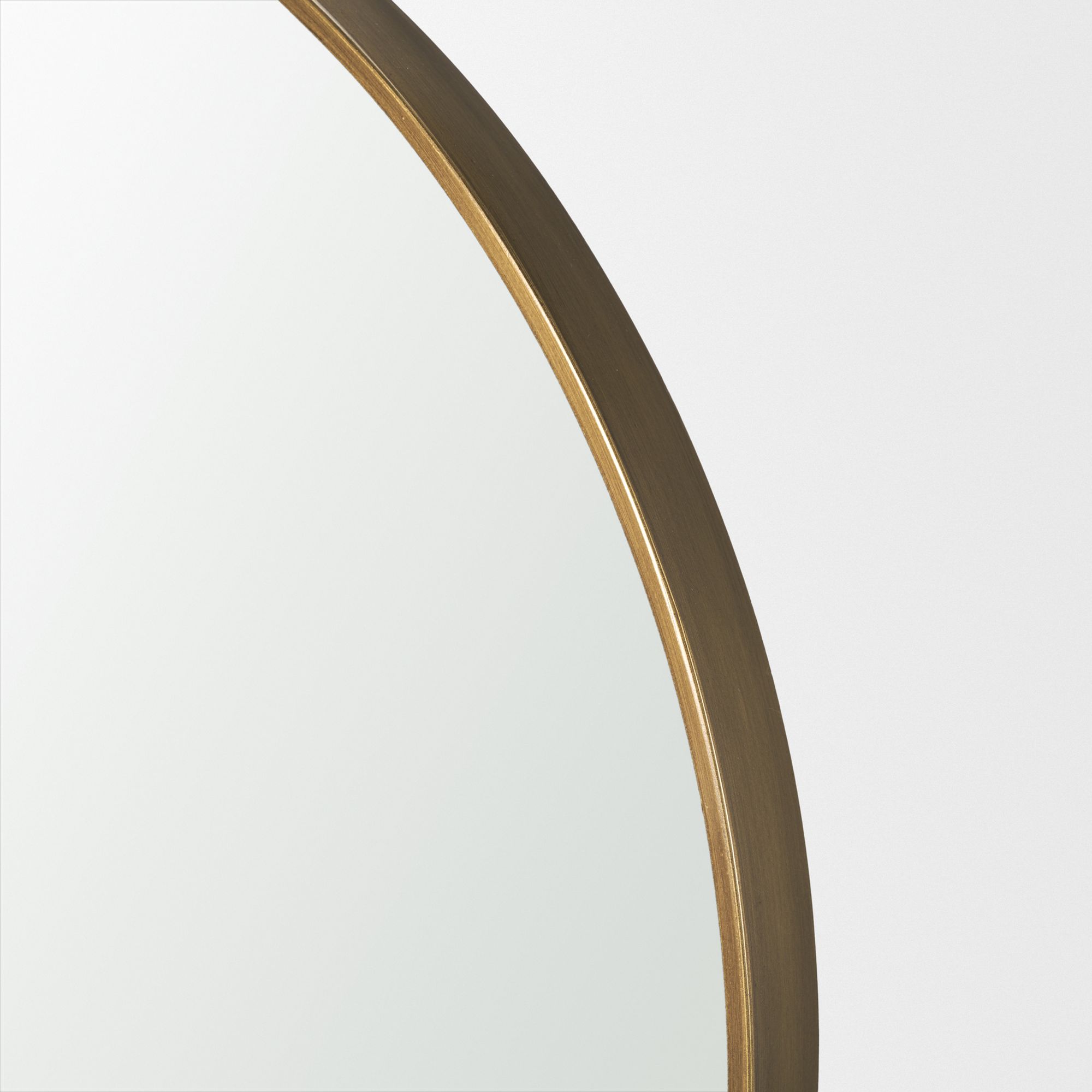 Mercana Tillie Round Wall Mirror with Metal Frame - Gold