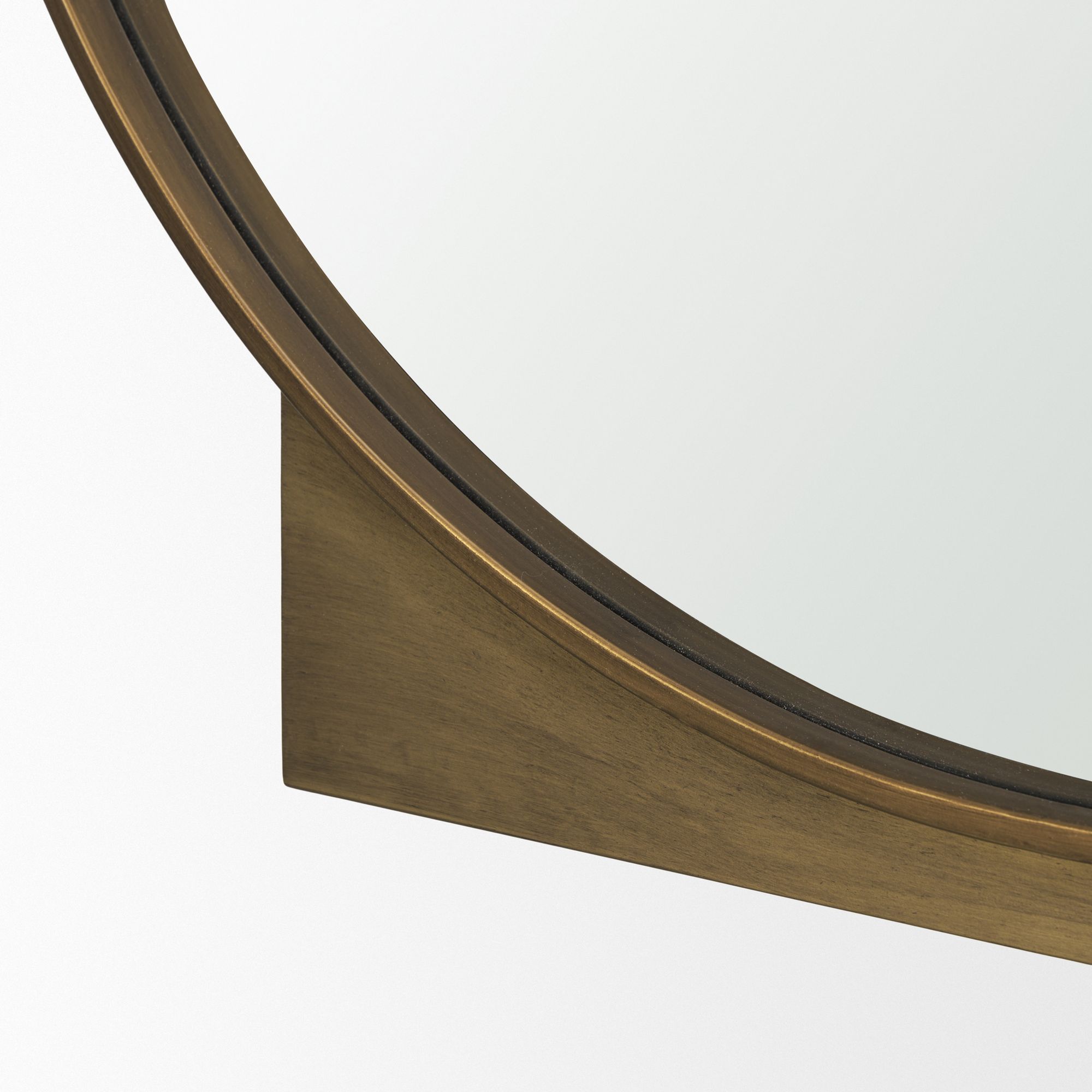 Mercana Tillie Round Wall Mirror with Metal Frame - Gold