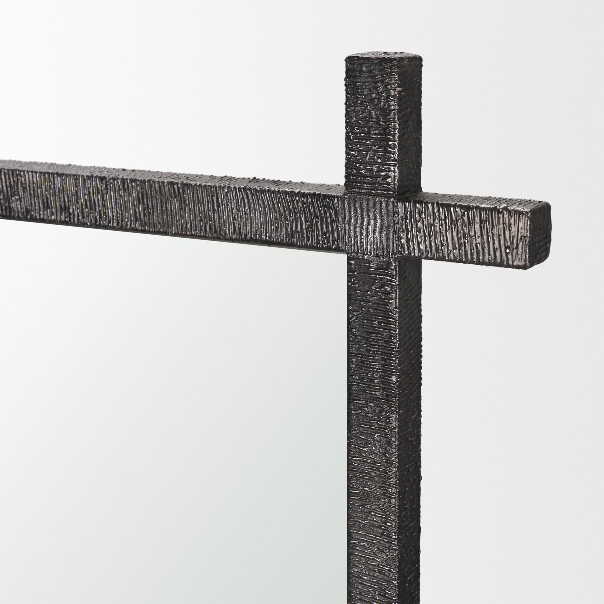 Mercana Tori Metal Cross Frame Wall Mirror - Gunmetal