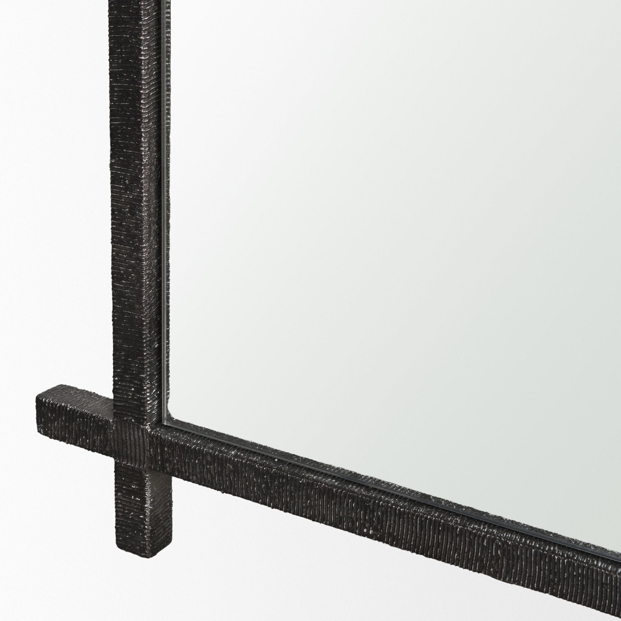 Mercana Tori Metal Cross Frame Wall Mirror - Gunmetal