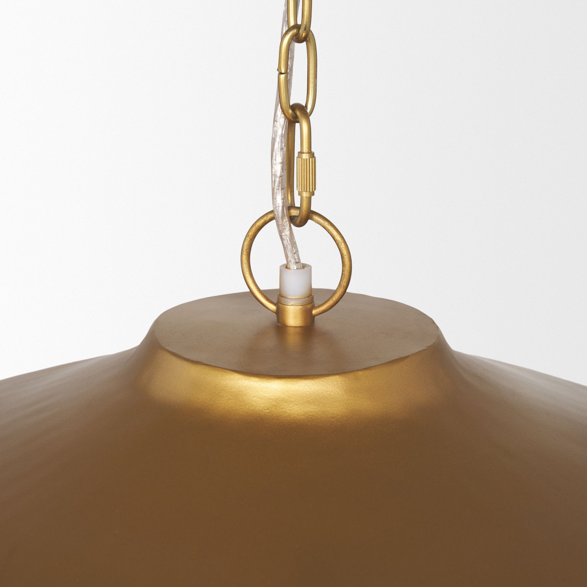 Mercana - Titus 1-Light Brass Finished Metal Disc Pendant