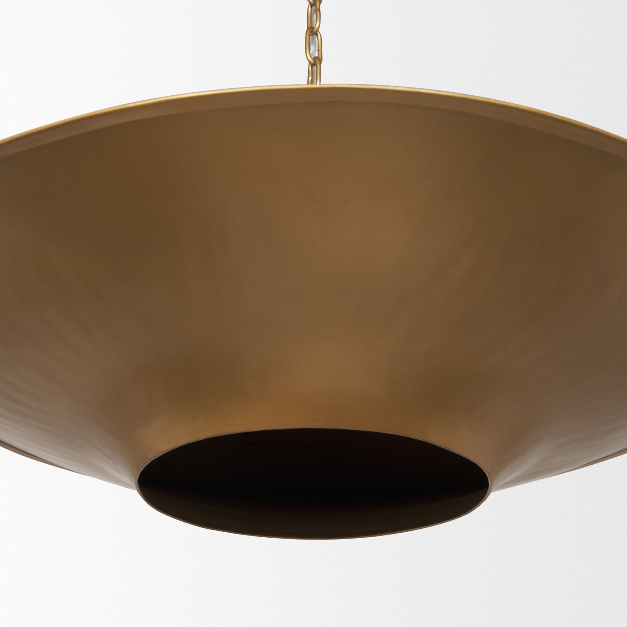 Mercana - Titus 1-Light Brass Finished Metal Disc Pendant