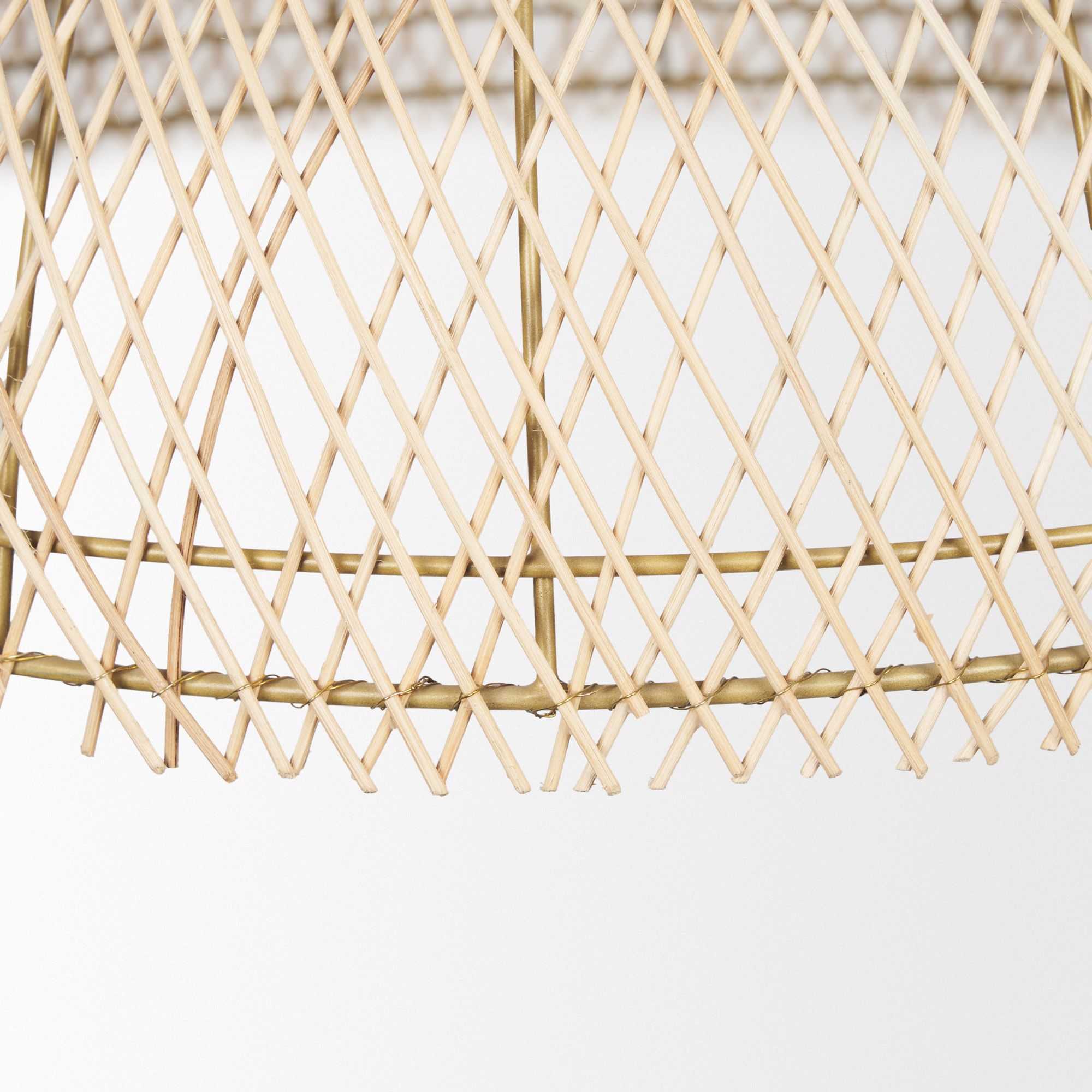 Mercana - Thad 1-Light Natural Woven Rattan Dome Pendant