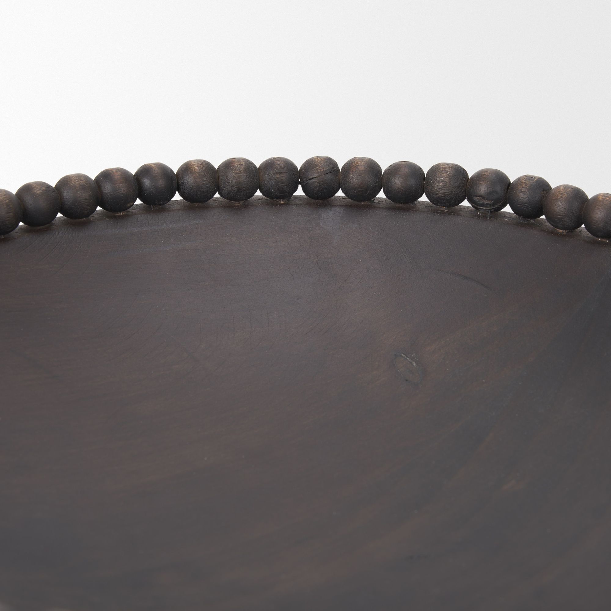 Mercana Wendell Round Bowls with Wood Beads - Dark Brown