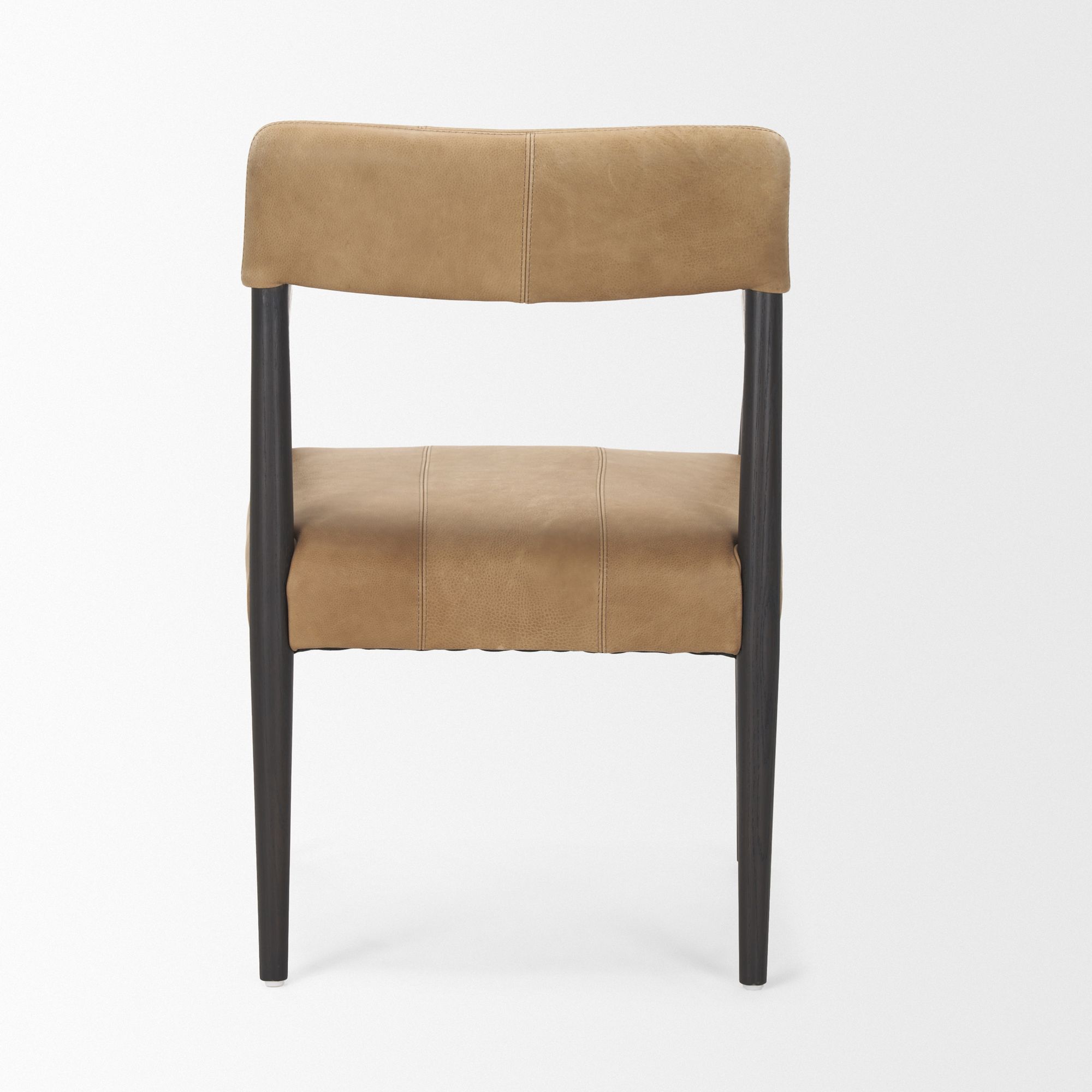 Mercana Toni Dining Chair with Chestnut Leather - Dark Brown