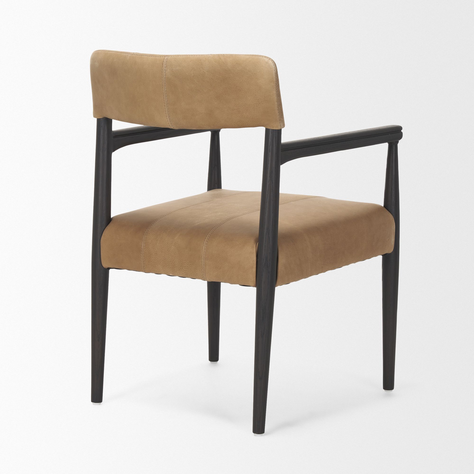 Mercana Toni Dining Chair with Chestnut Leather - Dark Brown