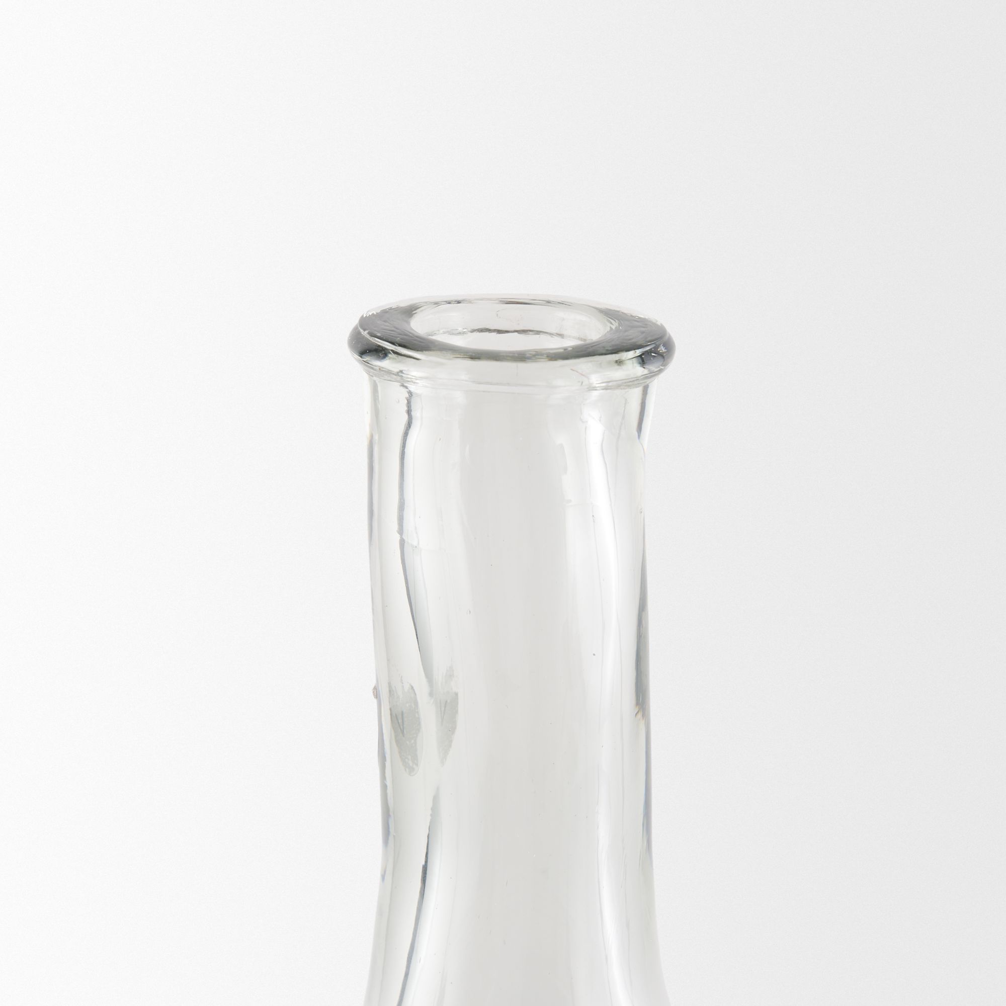 Mercana Troian Large Rattan Wrapped Glass Bottle - Clear