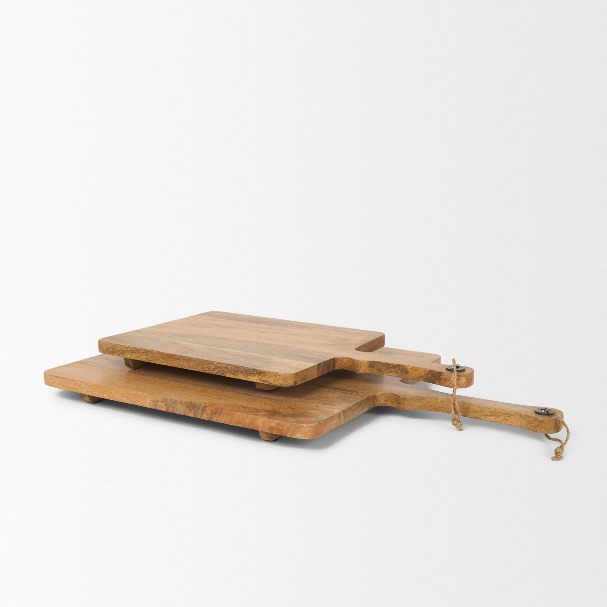 Mercana - Khana Natural Solid Wood Square Serving Boards