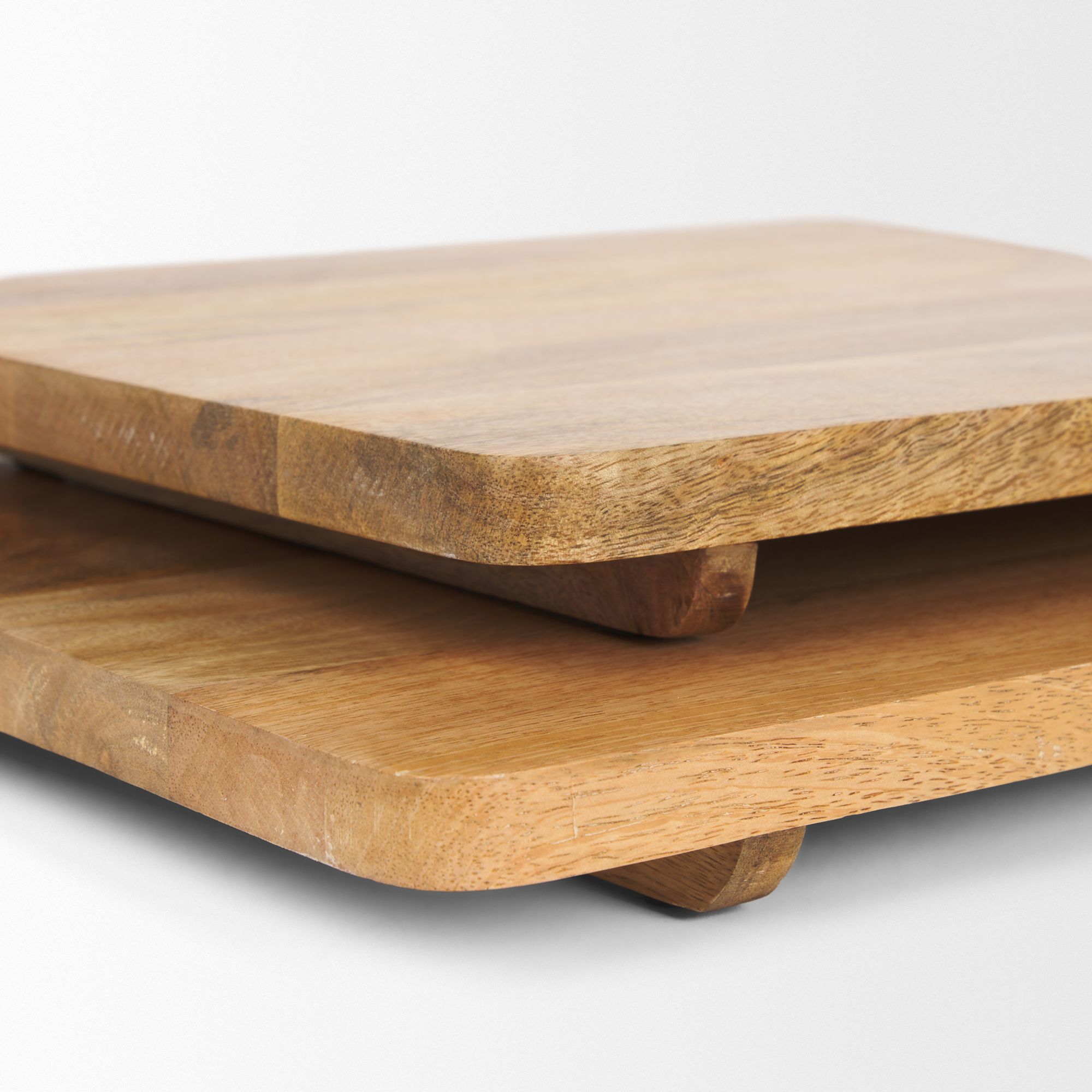 Mercana - Khana Natural Solid Wood Square Serving Boards