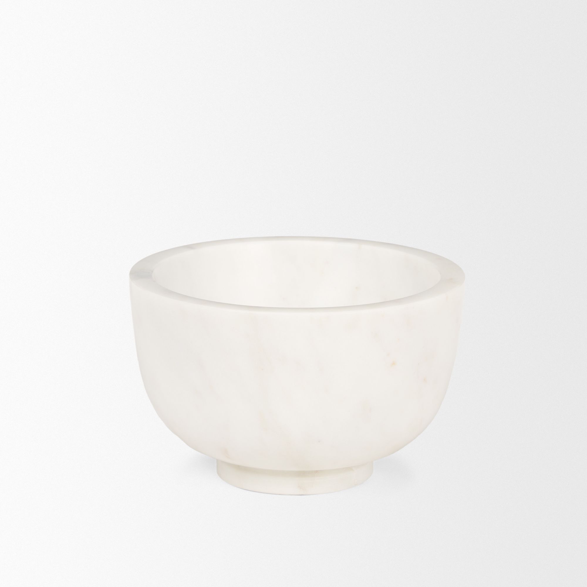 Mercana Katora Premium Solid Marble Bowl - White, Small