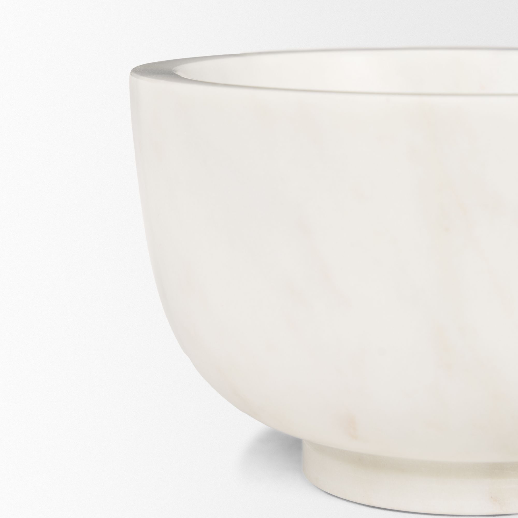 Mercana Katora Premium Solid Marble Bowl - White, Small