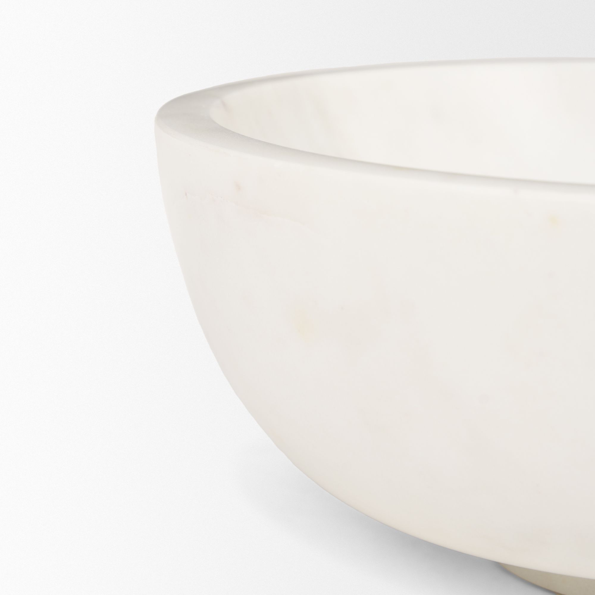 Mercana Katora Premium Solid Marble Bowl - White, Large