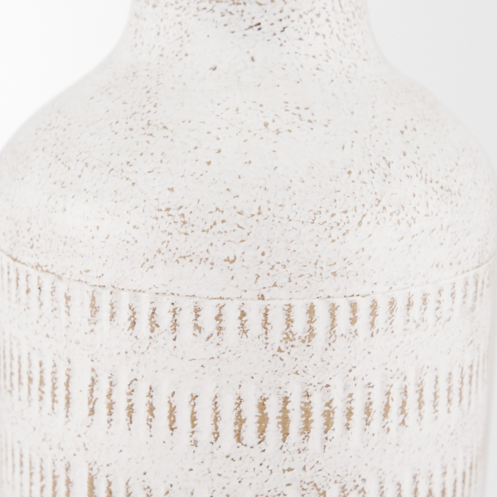 Mercana Tisha Small Distressing Metal Vase - White