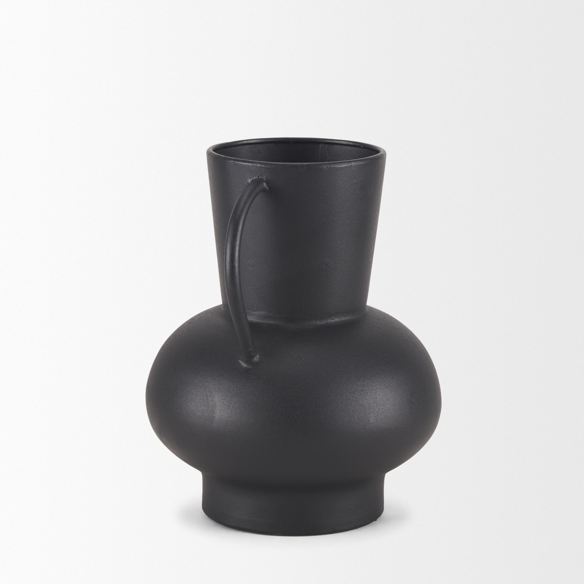 Mercana Tasya Small Metal Vase - Black