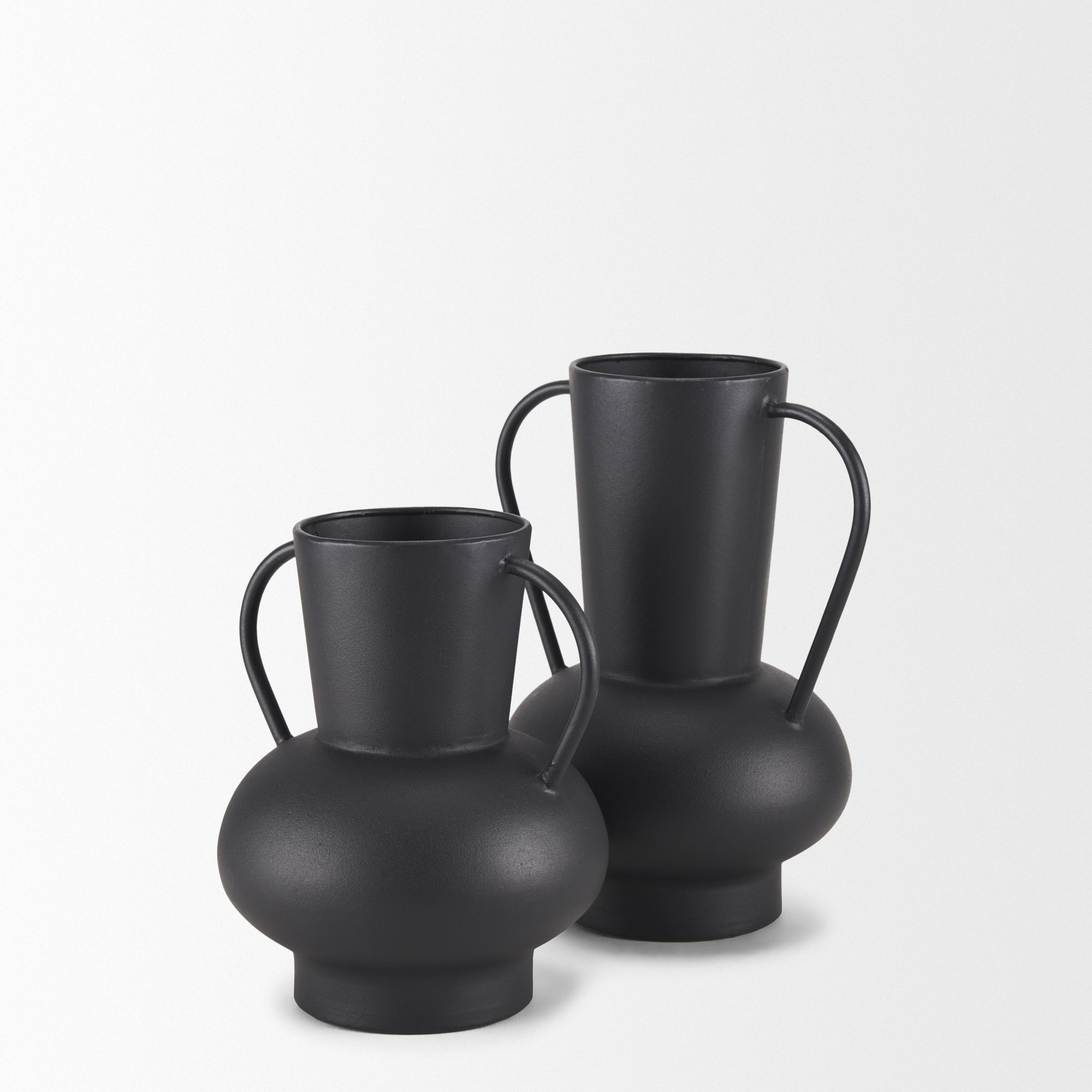 Mercana Tasya Small Metal Vase - Black