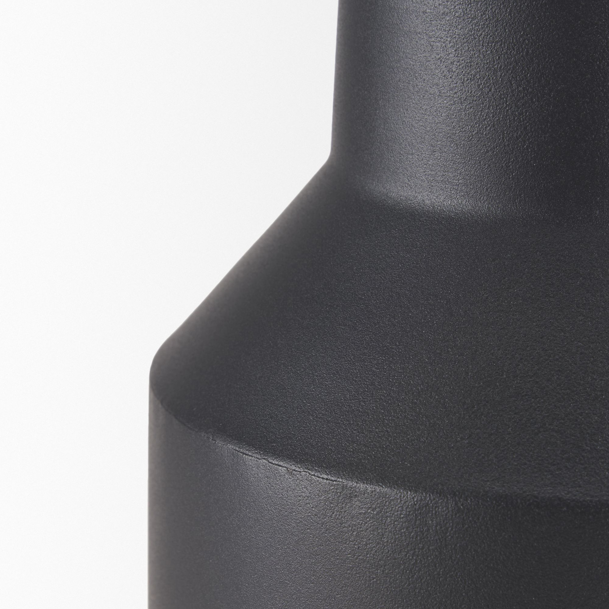 Mercana Tosca Small Matte Black Metal Vase - Black