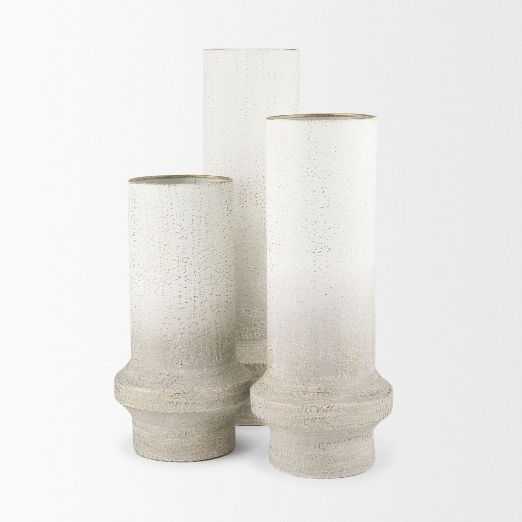 Mercana Tovah Small Textured Vase - White