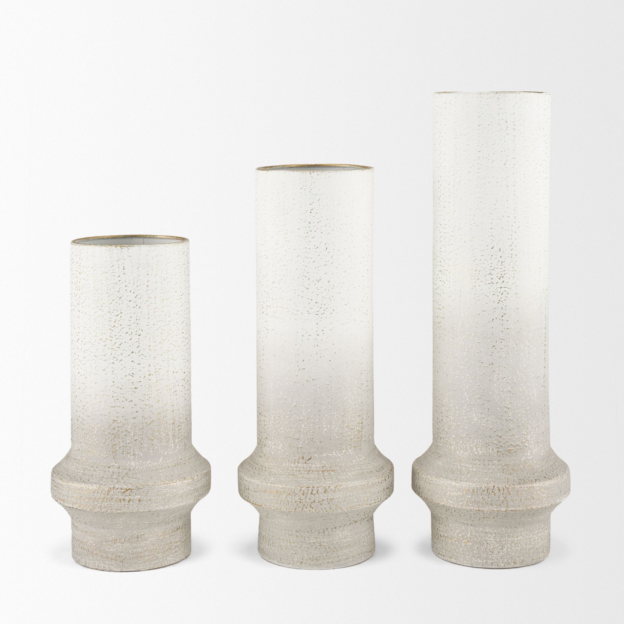 Mercana Tovah Small Textured Vase - White