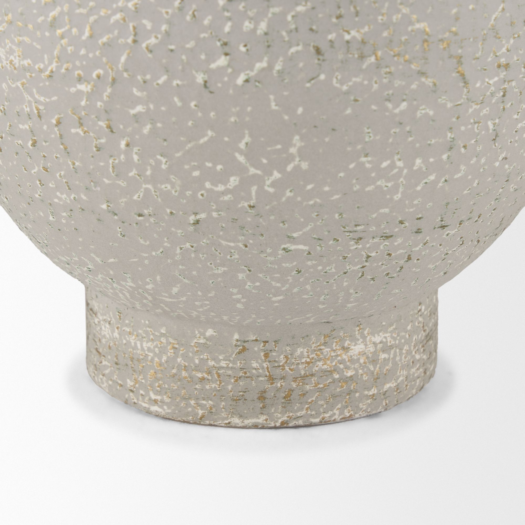 Mercana Torres Tall Textured Metal Vase - White