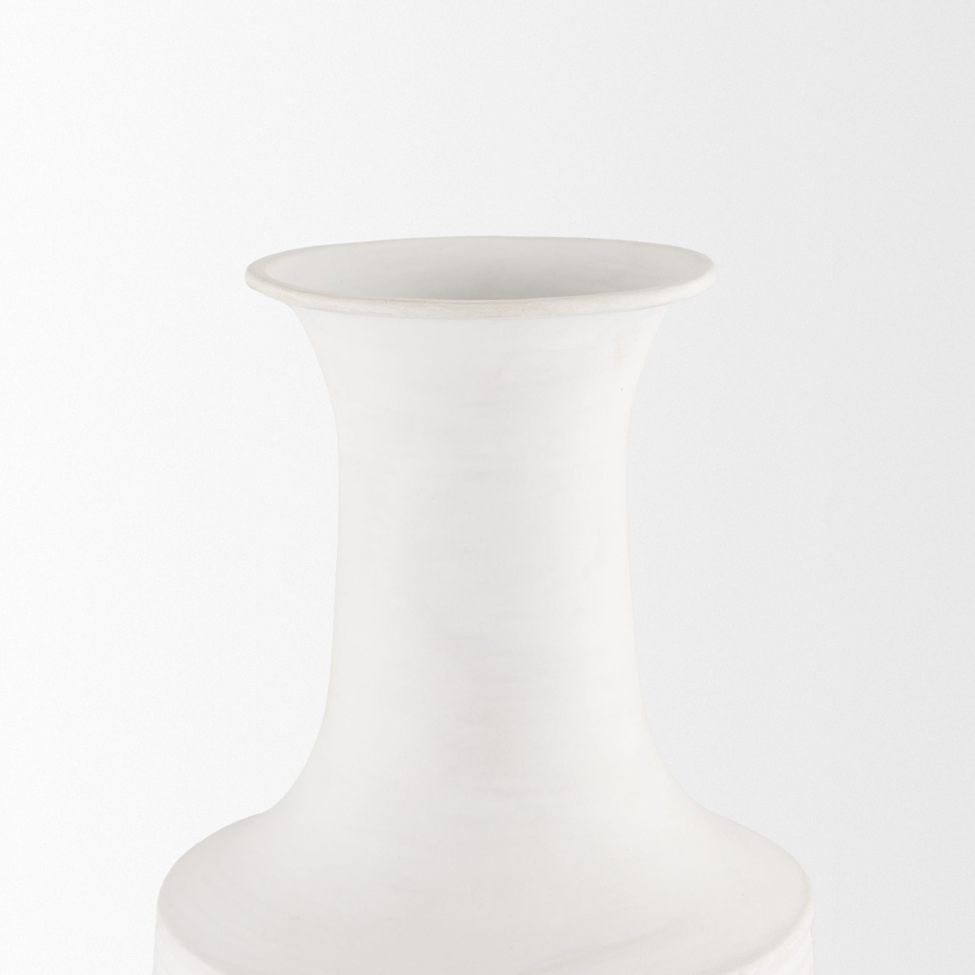 Mercana Toru Medium Ombre Metal Vase - White/Gray