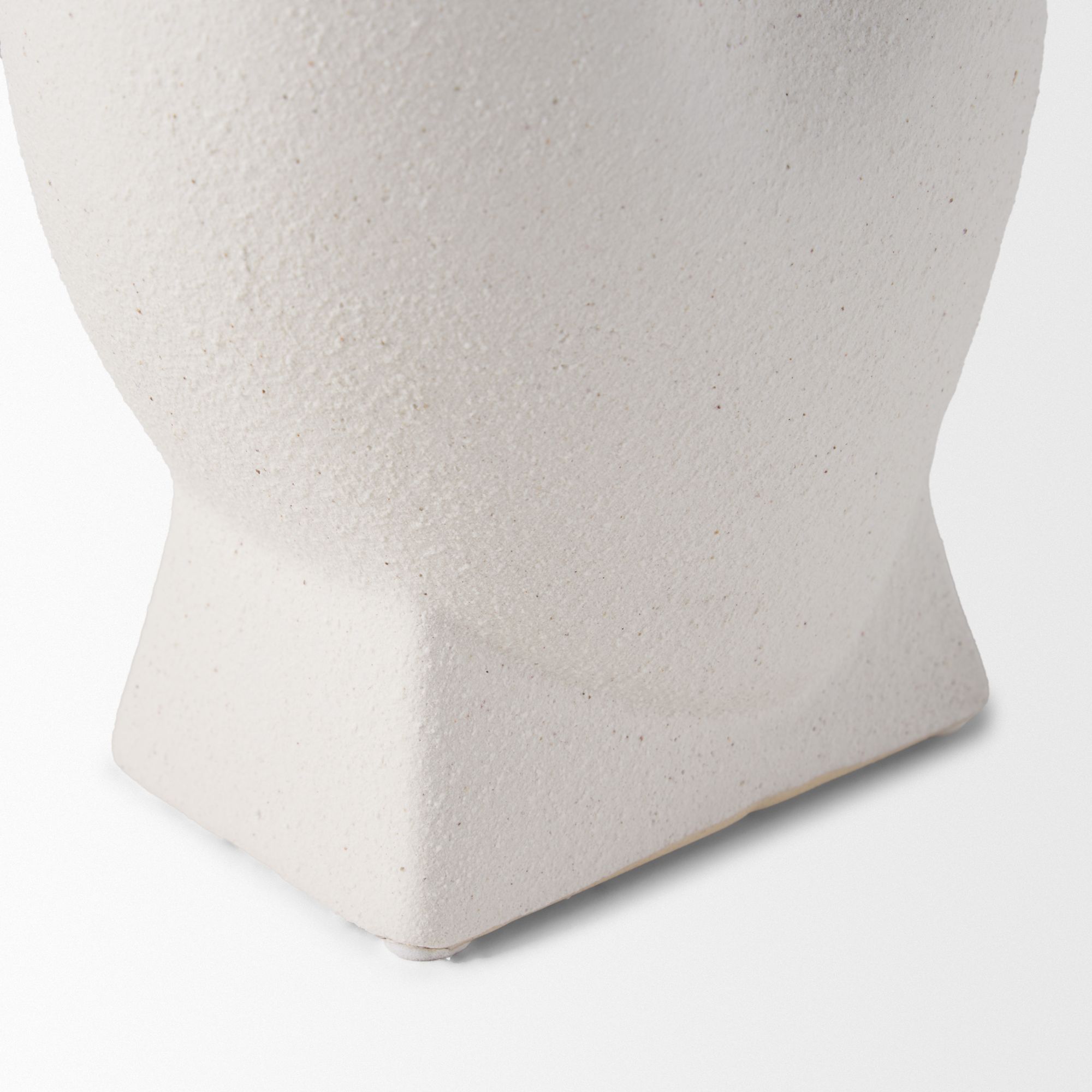 Mercana Darian Tall Textured Ceramic Vase - White