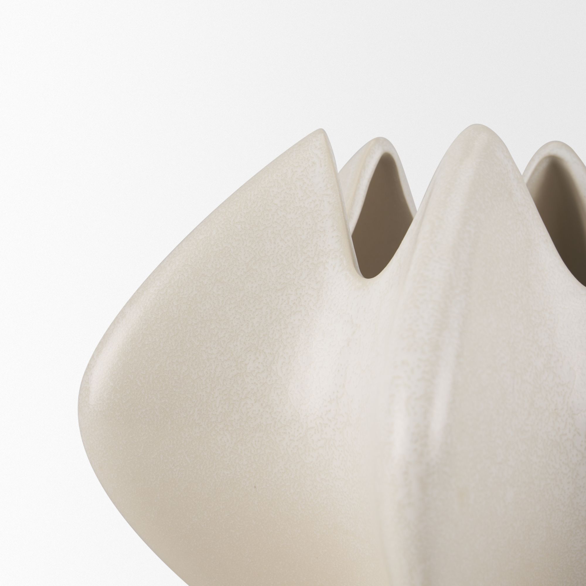 Mercana - Ulrich Sculptural Cream Glazed Ceramic Vase