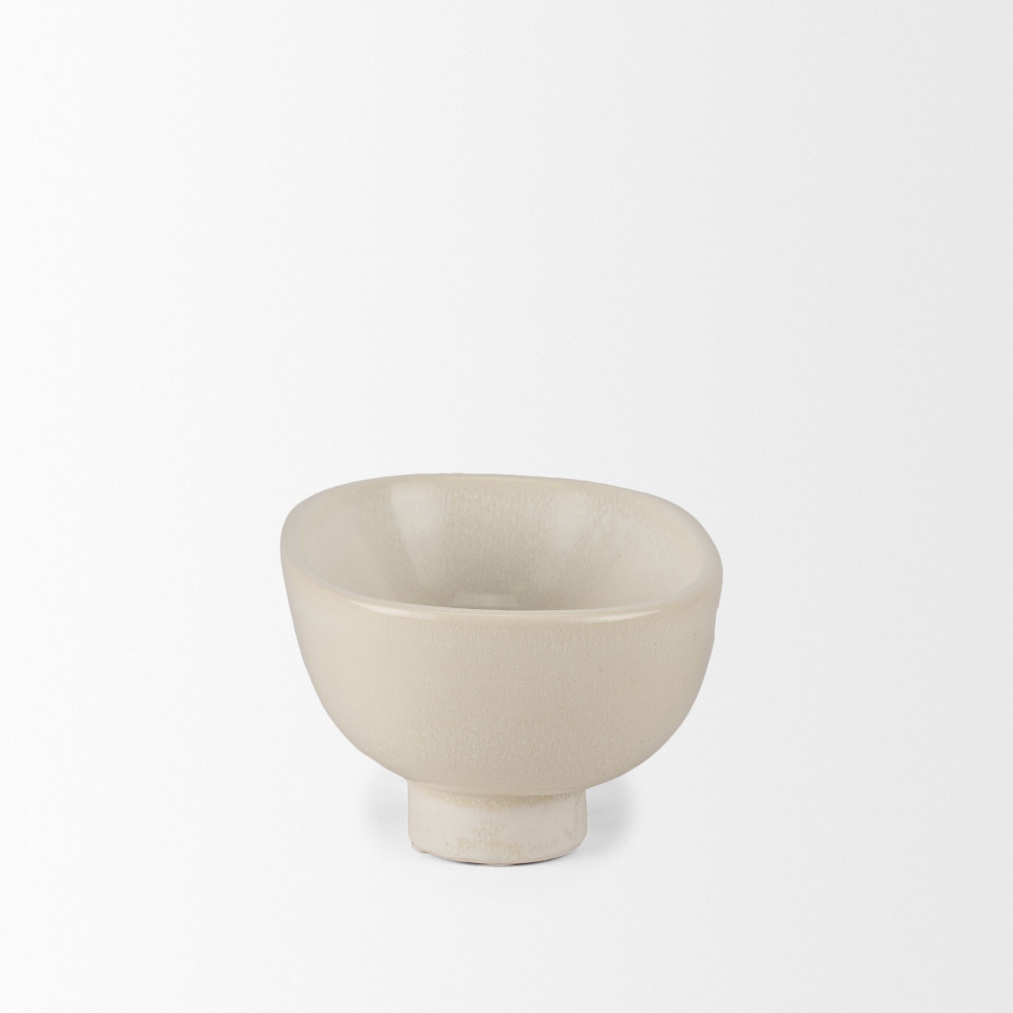 Mercana Tyren Decorative Oblong Ceramic Bowl - Cream