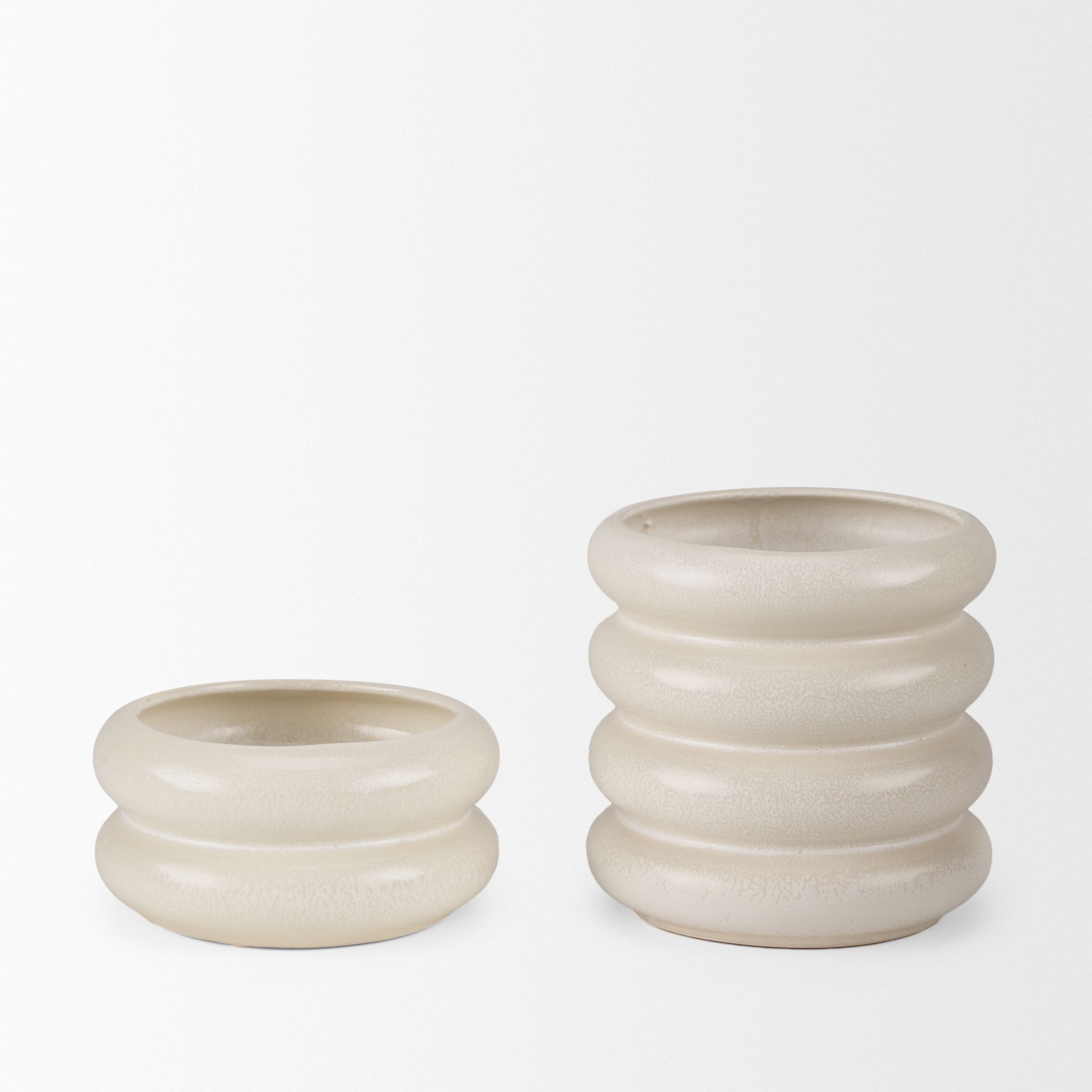 Mercana Twyla Short Ring Pot - Cream, Short