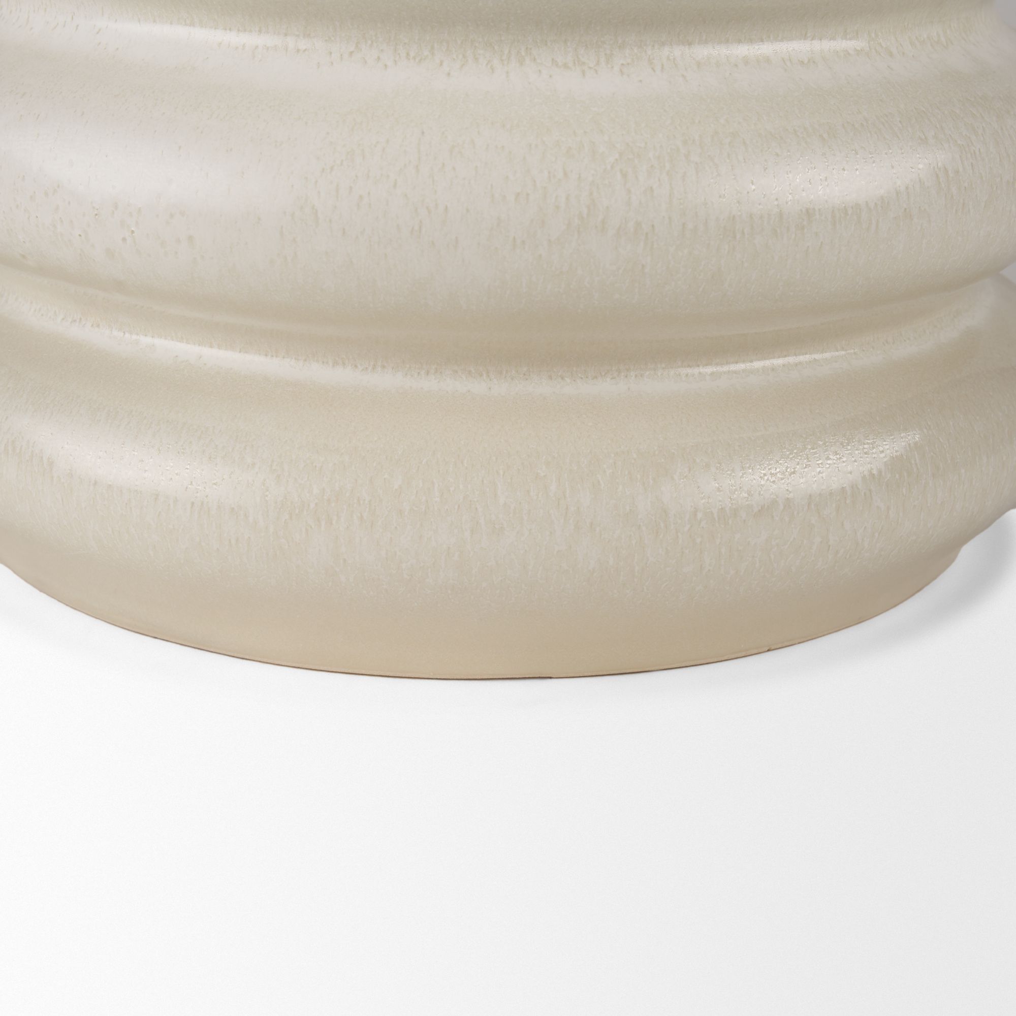 Mercana Twyla Short Glazed Floor Vase - Cream