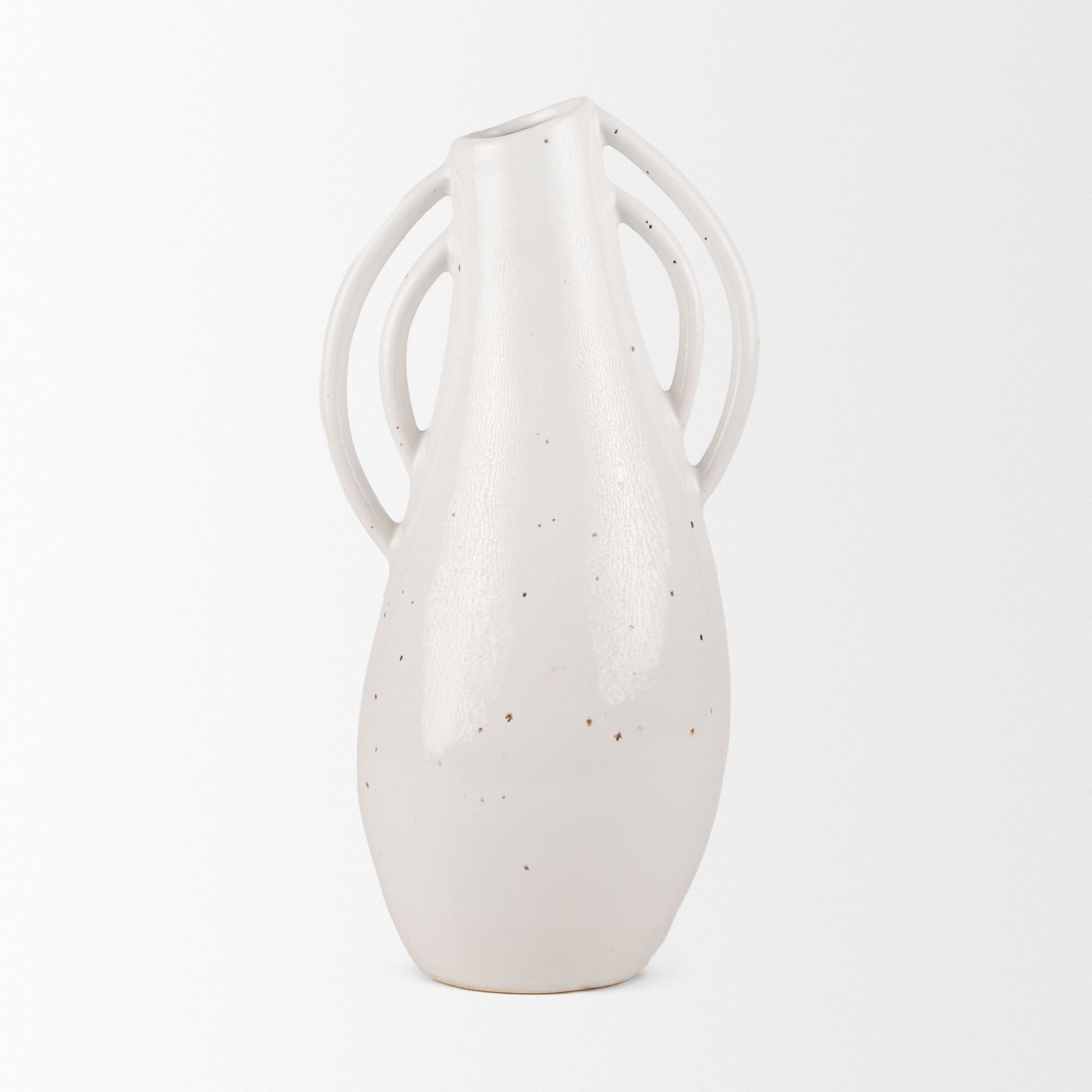 Mercana - Urvi Short Speckled Asymmetrical Ceramic Vase