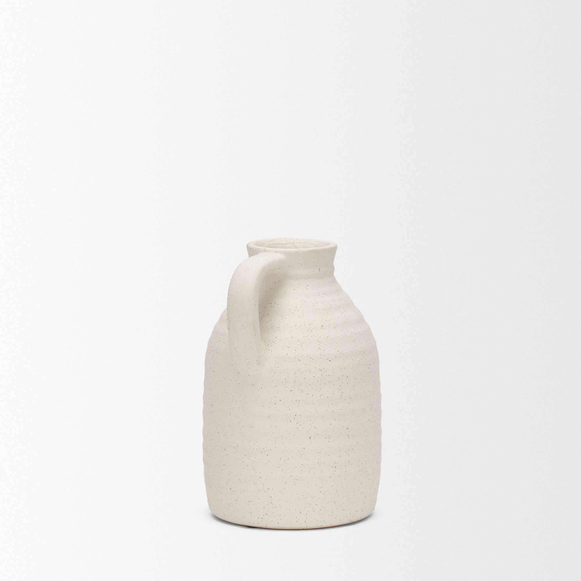 Mercana Tyrus Medium Ceramic Vase with Speckling - White