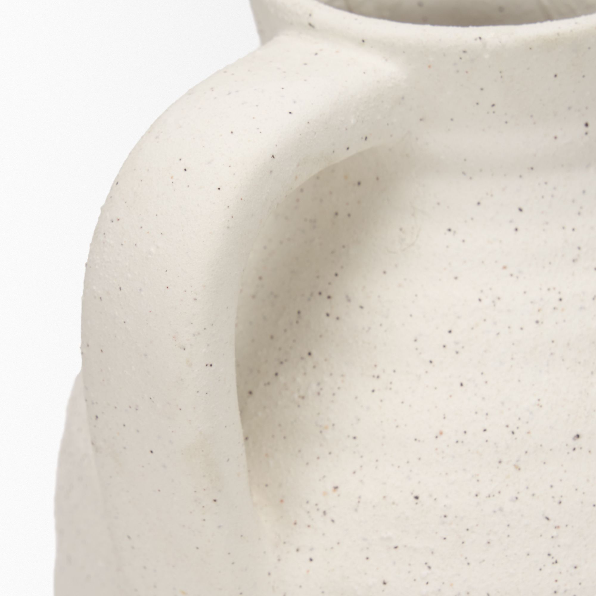 Mercana Tyrus Medium Ceramic Vase with Speckling - White