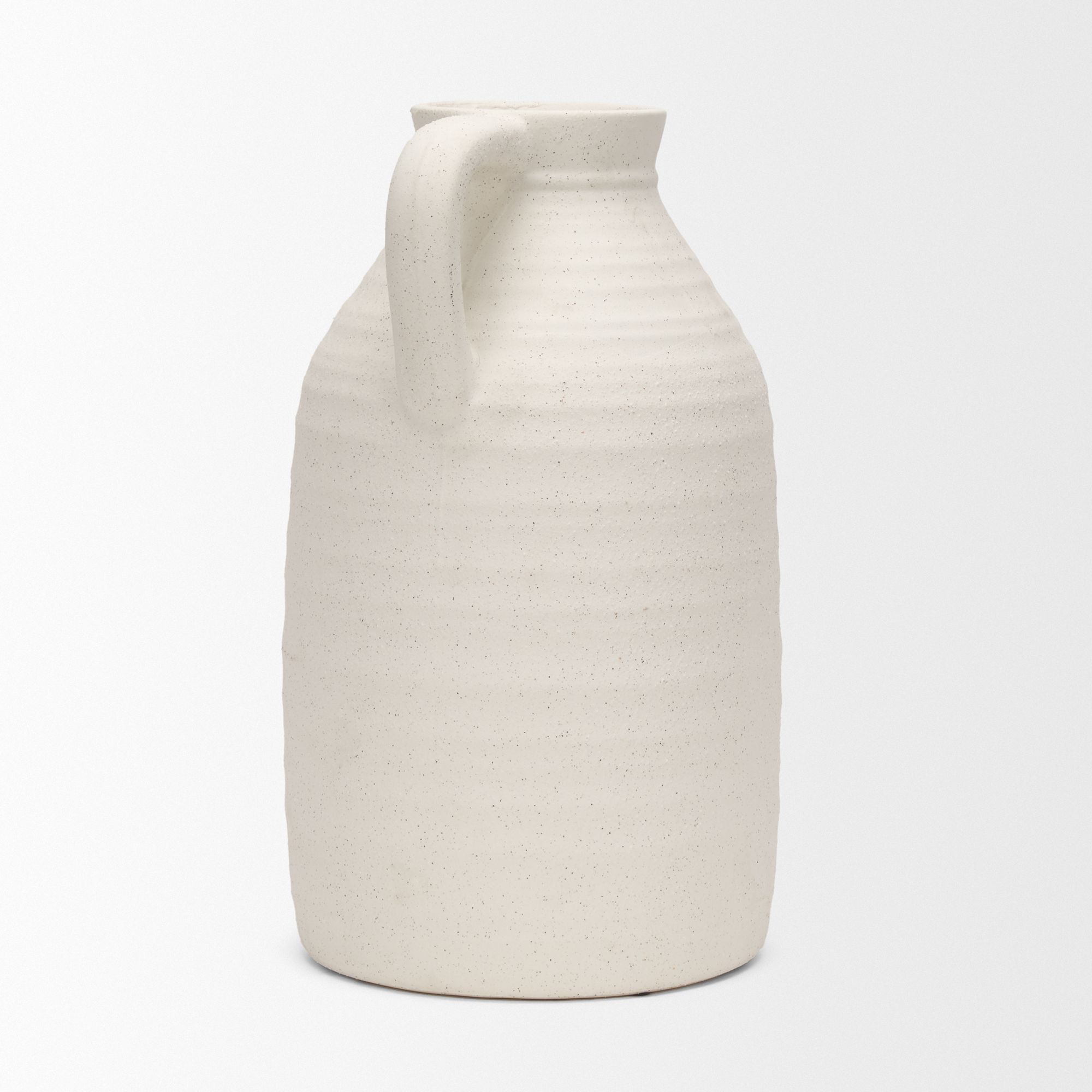 Mercana Tyrus Large Ceramic Vase with Speckling - White