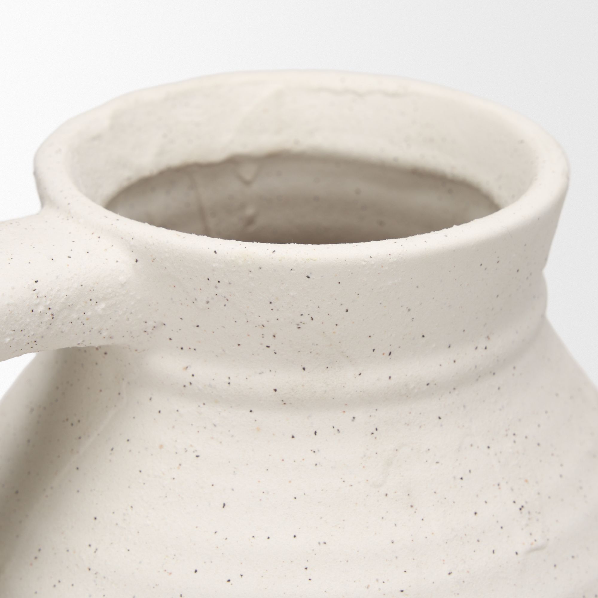 Mercana Tyrus Large Ceramic Vase with Speckling - White