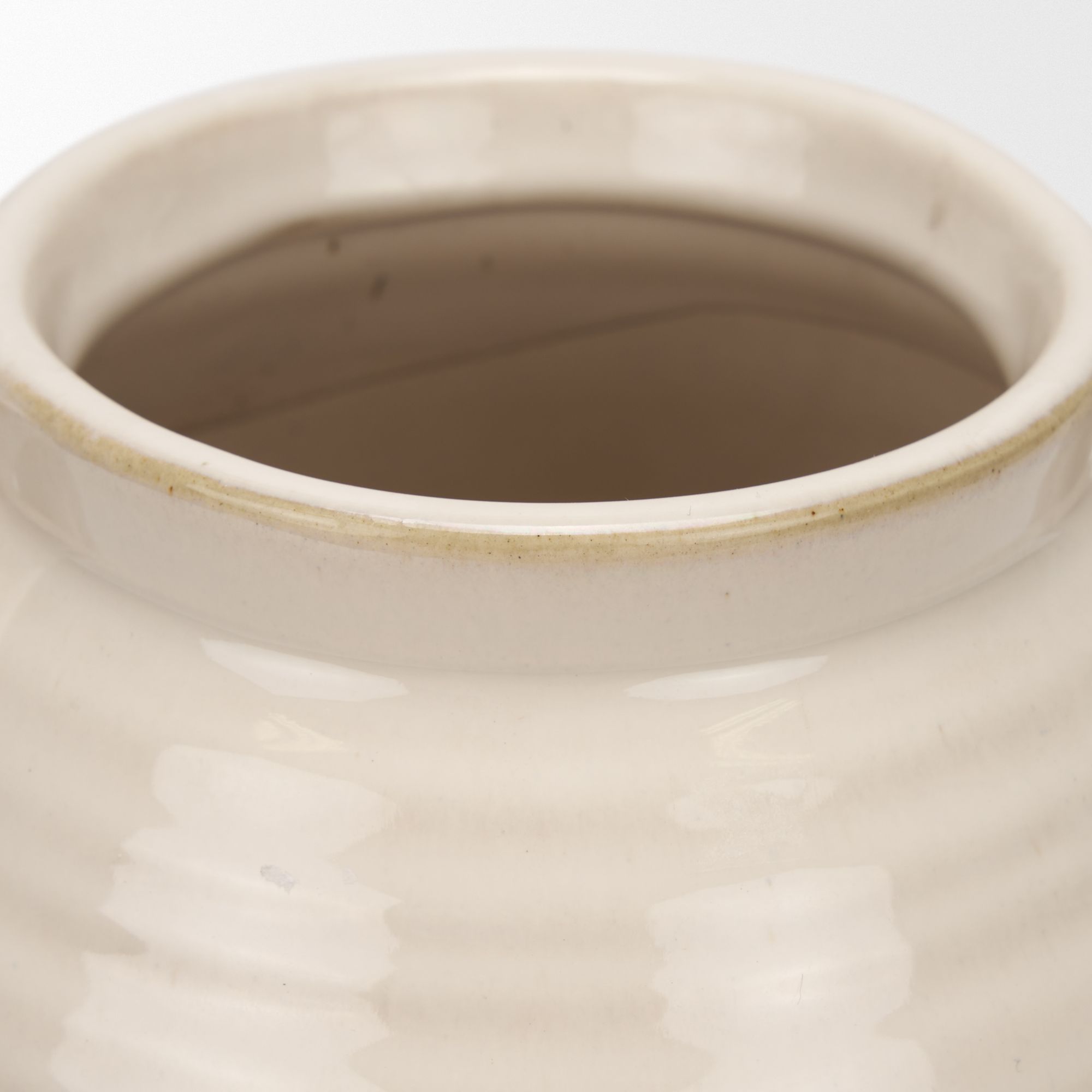 Mercana Tryna Small Ceramic Vase with Matte Brown - Beige