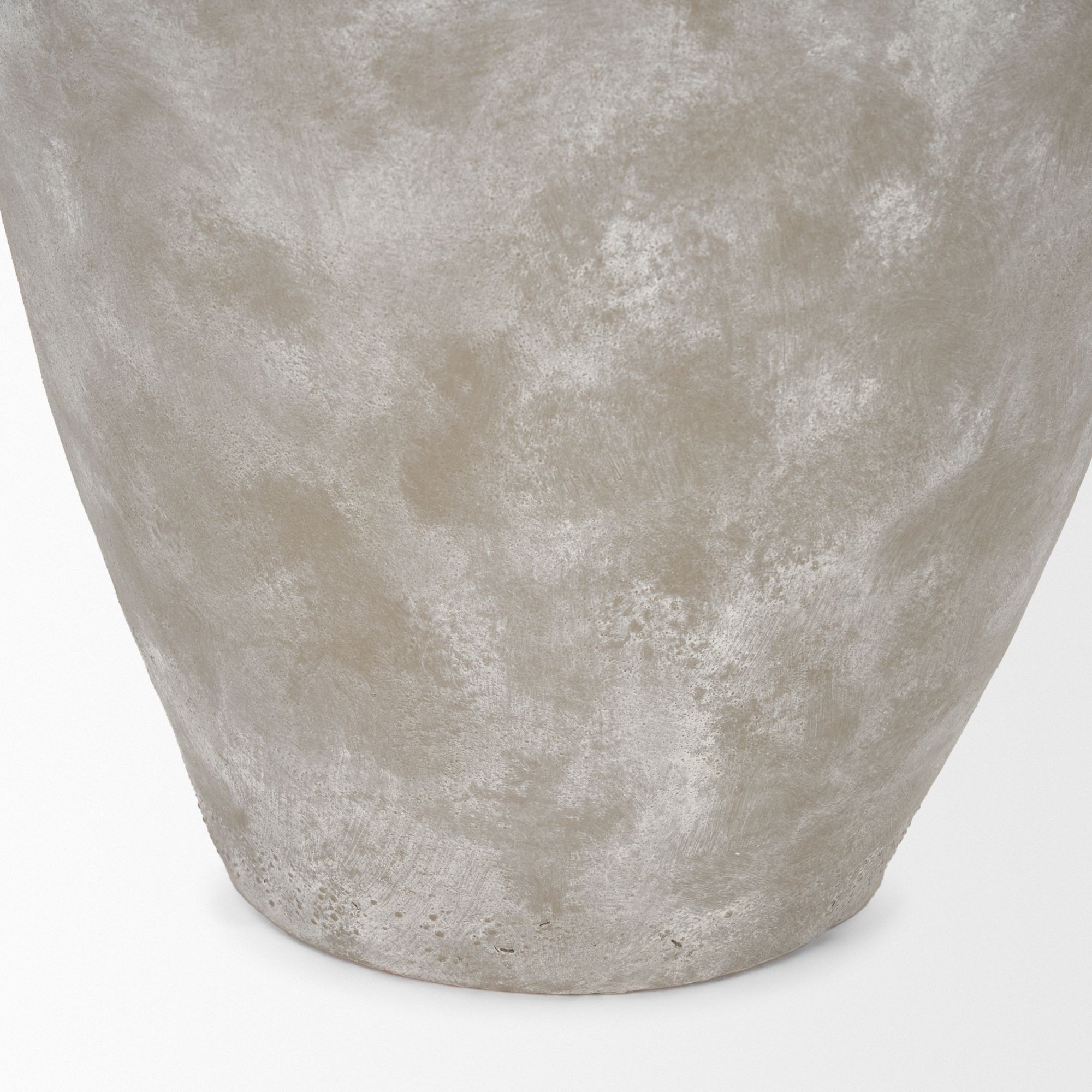 Mercana Utari Tall Floor Vase with White Detailing Ceramic - Beige