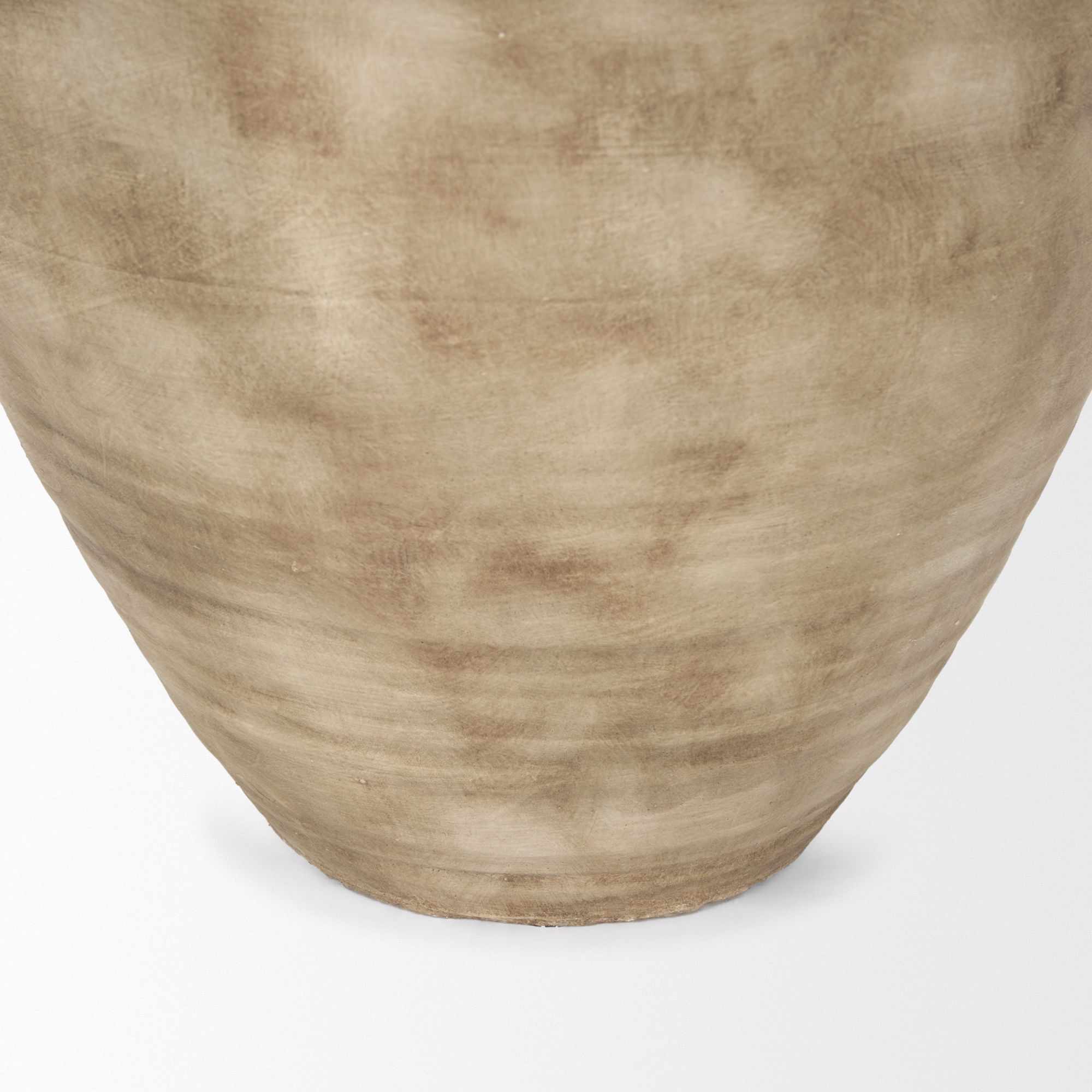 Mercana Tulsi Small Ceramic Floor Vase - Beige