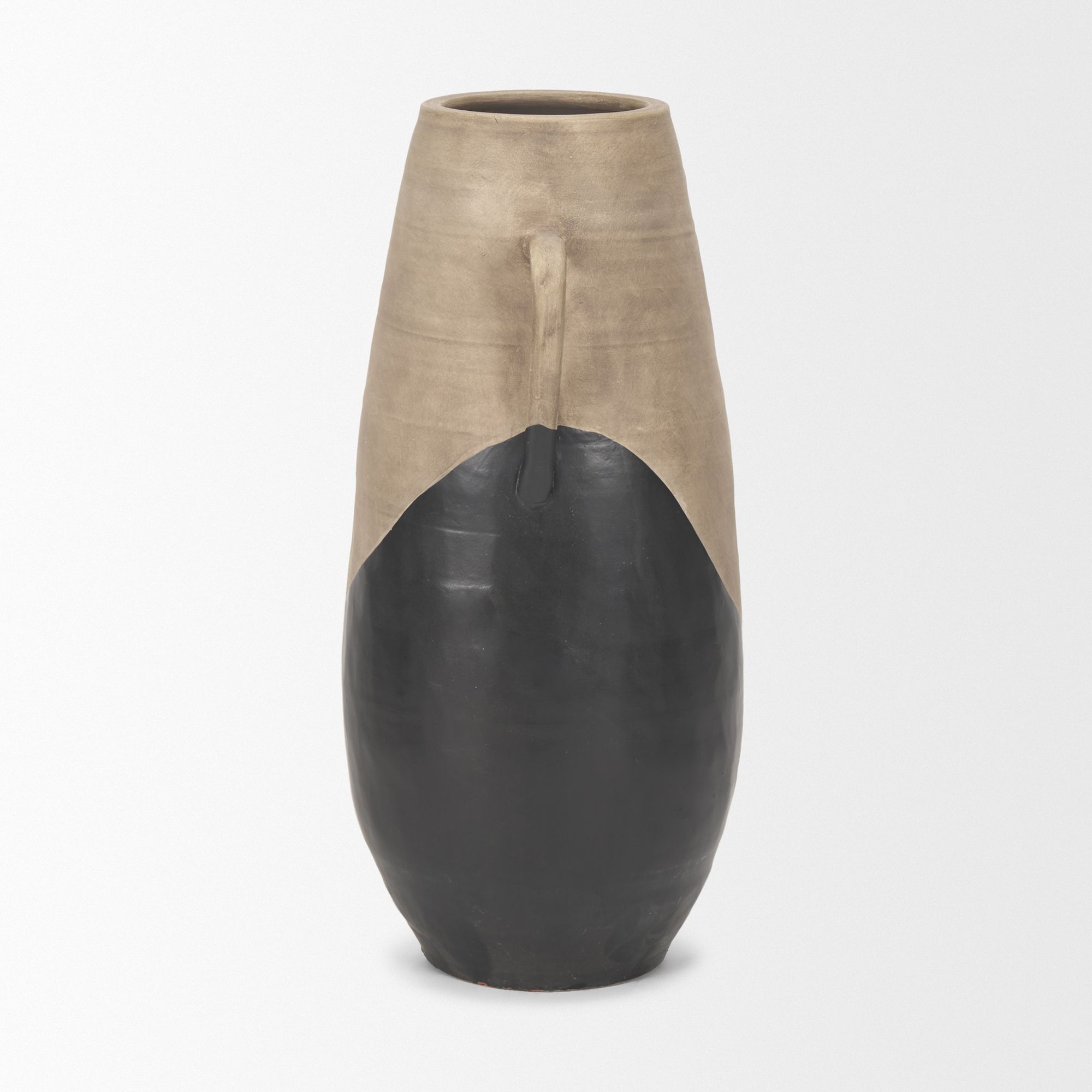 Mercana Tully Tall Floor Vase - Black, Ceramic