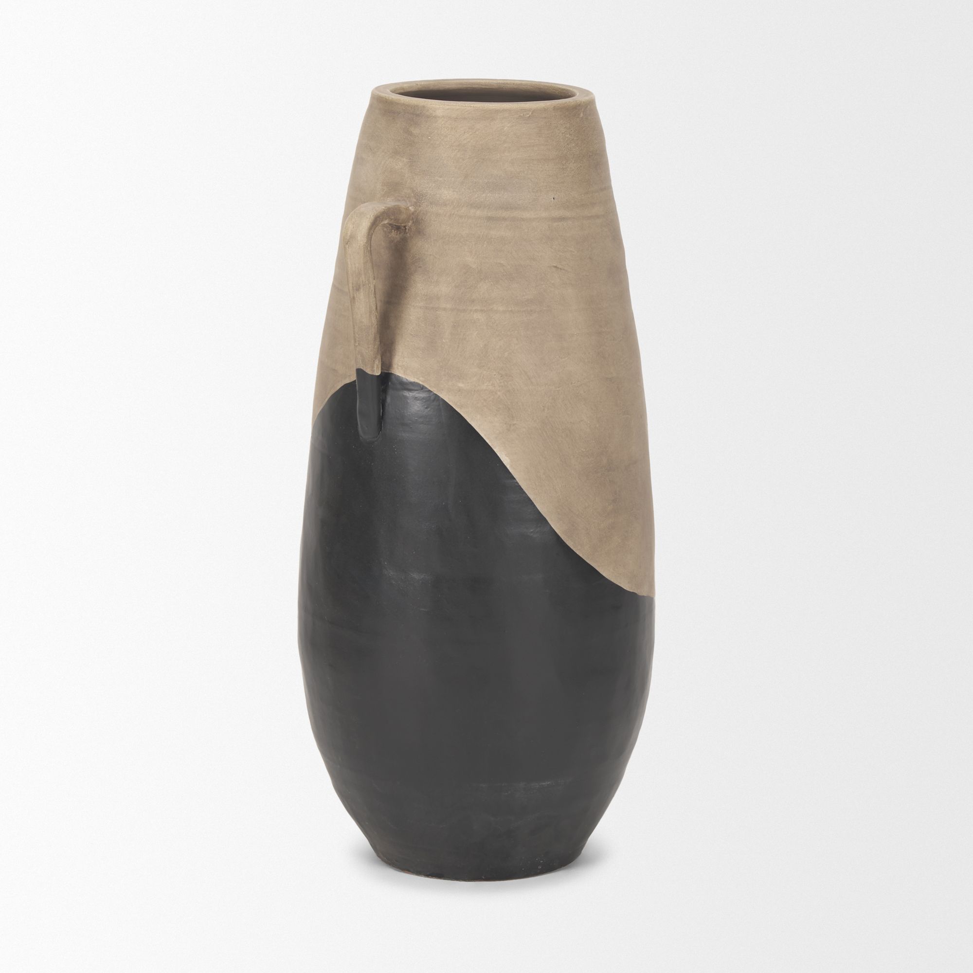 Mercana Tully Tall Floor Vase - Black, Ceramic