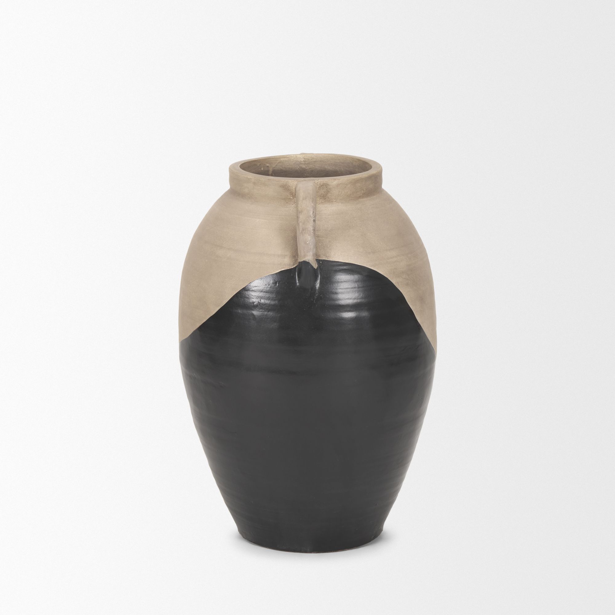 Mercana Tully Short Floor Vase - Black, Ceramic