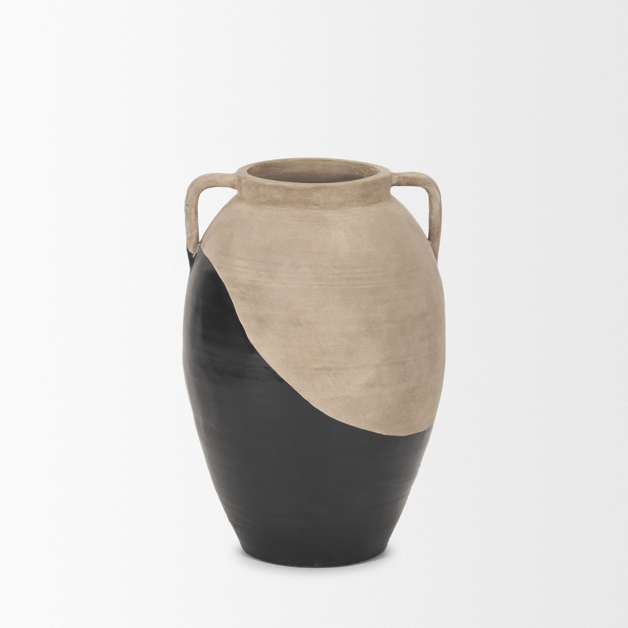 Mercana Tully Short Floor Vase - Black, Ceramic