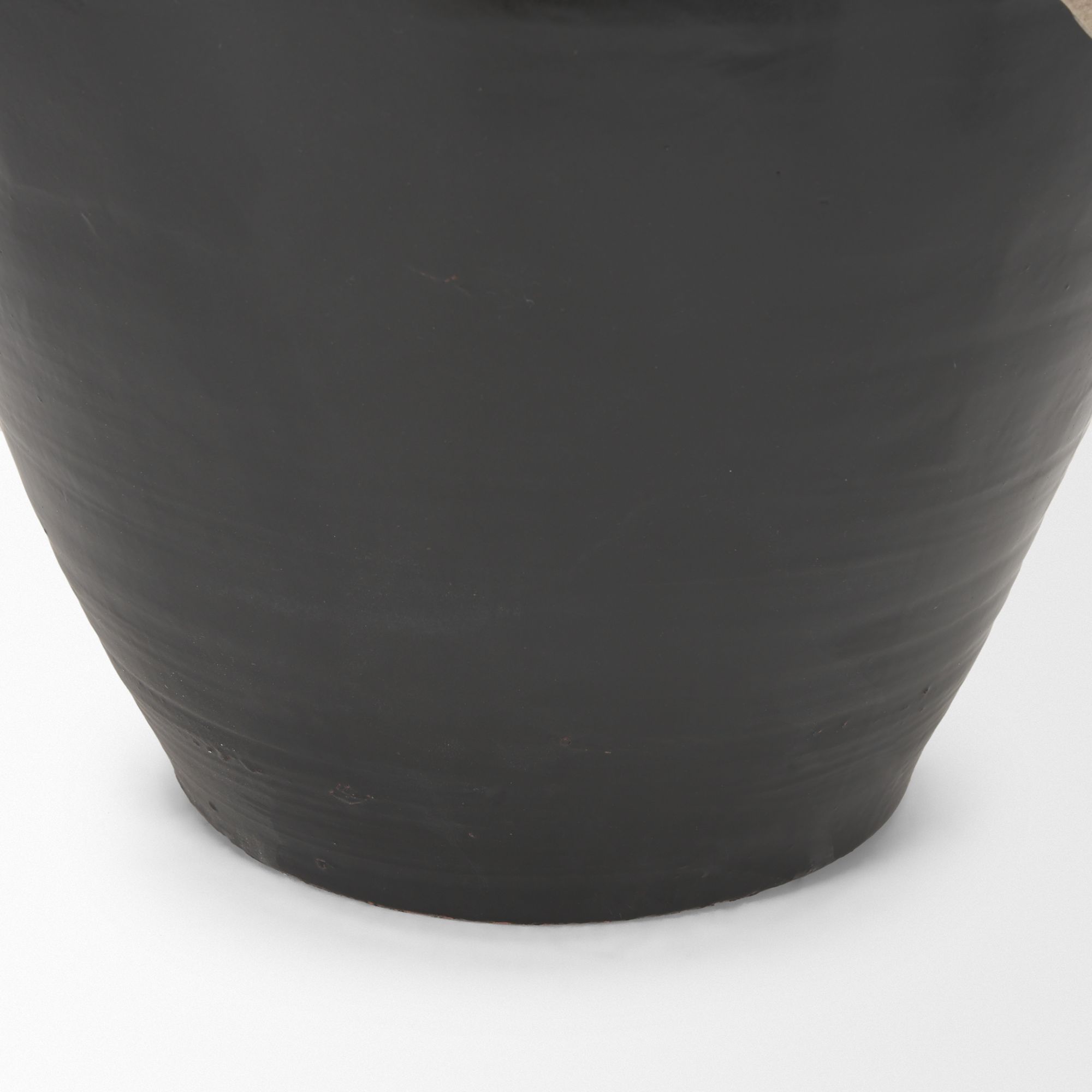 Mercana Tully Short Floor Vase - Black, Ceramic