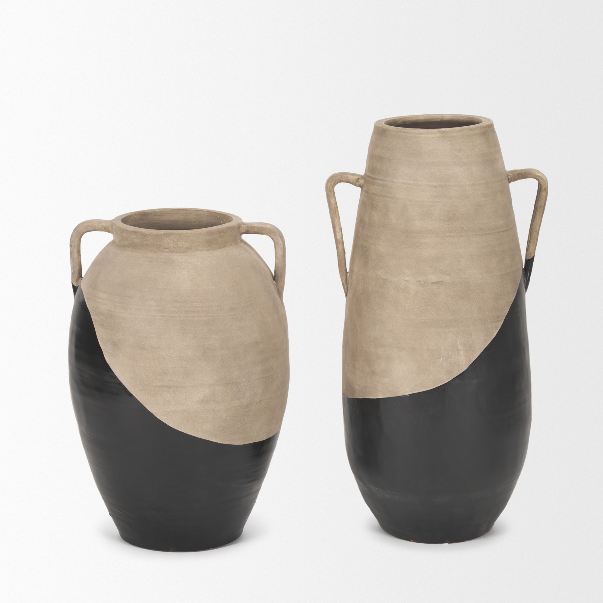 Mercana Tully Short Floor Vase - Black, Ceramic