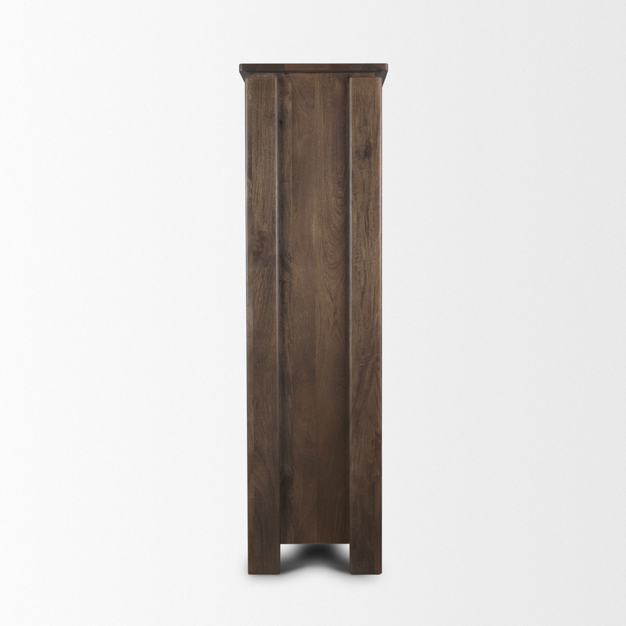 Mercana - Wallen Solid Dark Brown Wood Curio Cabinet