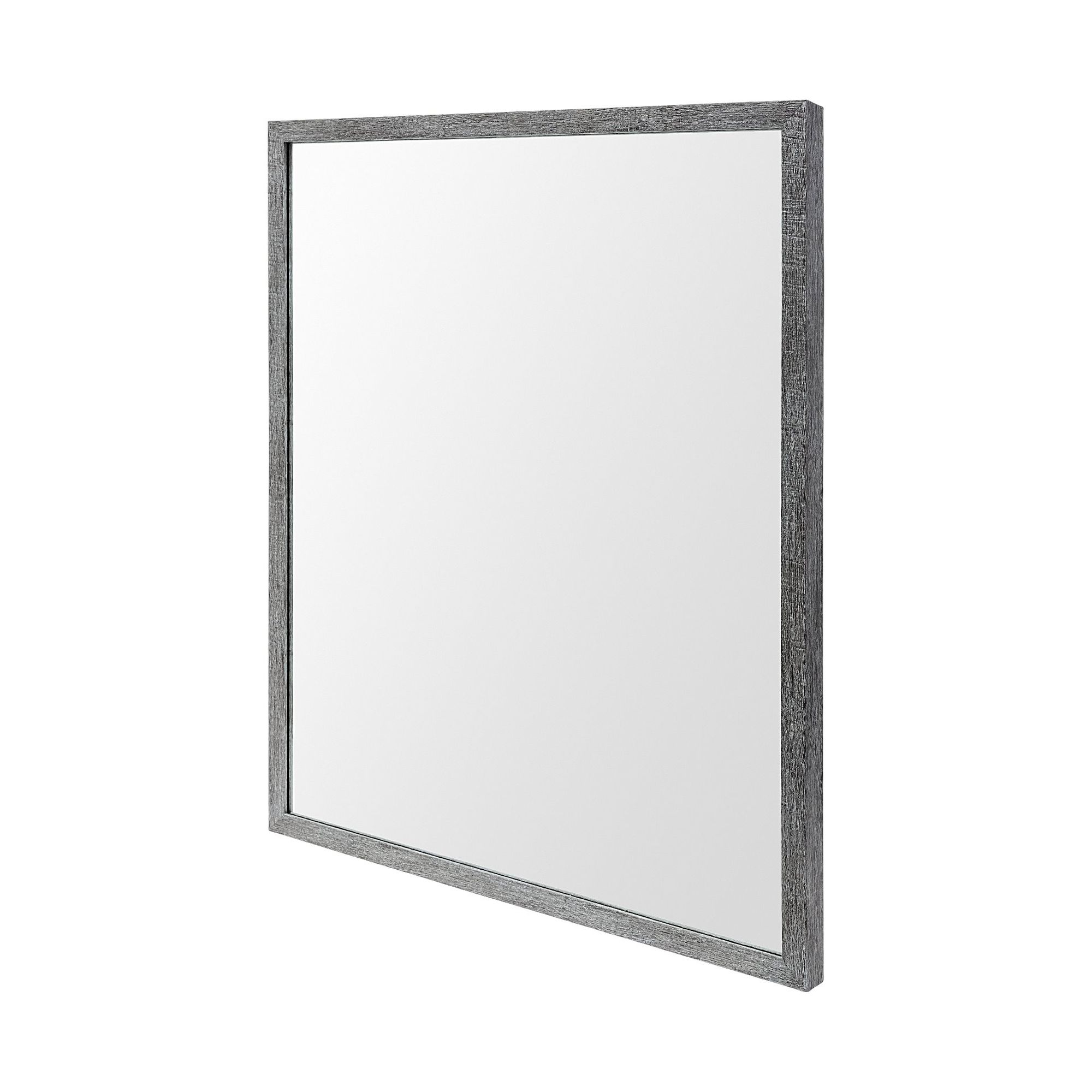 Mercana Bristol 24x30 Faux Wood Frame Bathroom Vanity Mirror - Gray