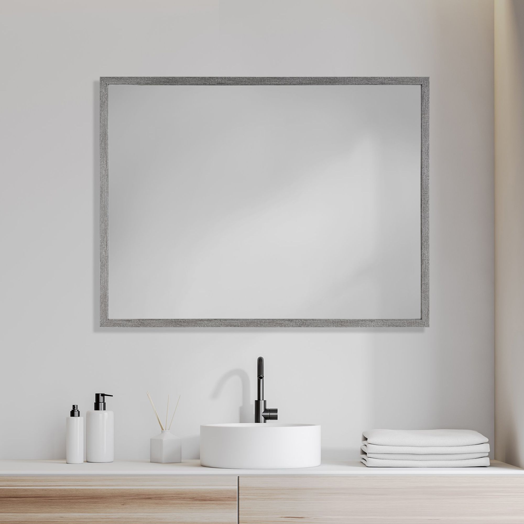 Mercana Bristol Plain 3Mil Mirror 30 x 40 - Gray