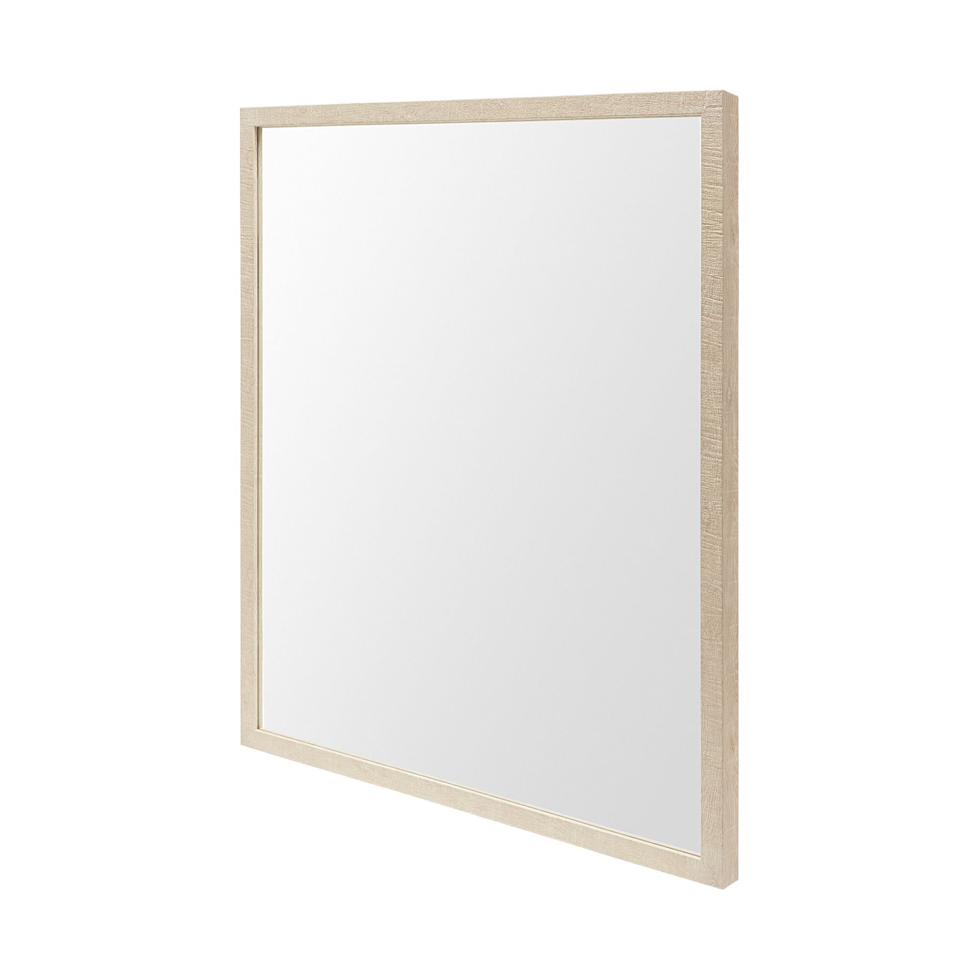 Mercana Bristol 24x30" Faux Wood Frame Bathroom Vanity Mirror - Tan