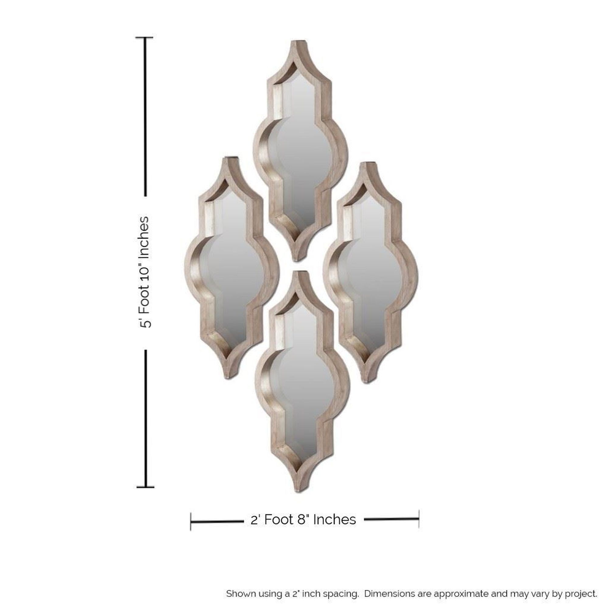 Mercana Tamanar I Mirror Collection (Set of 4) - Silver