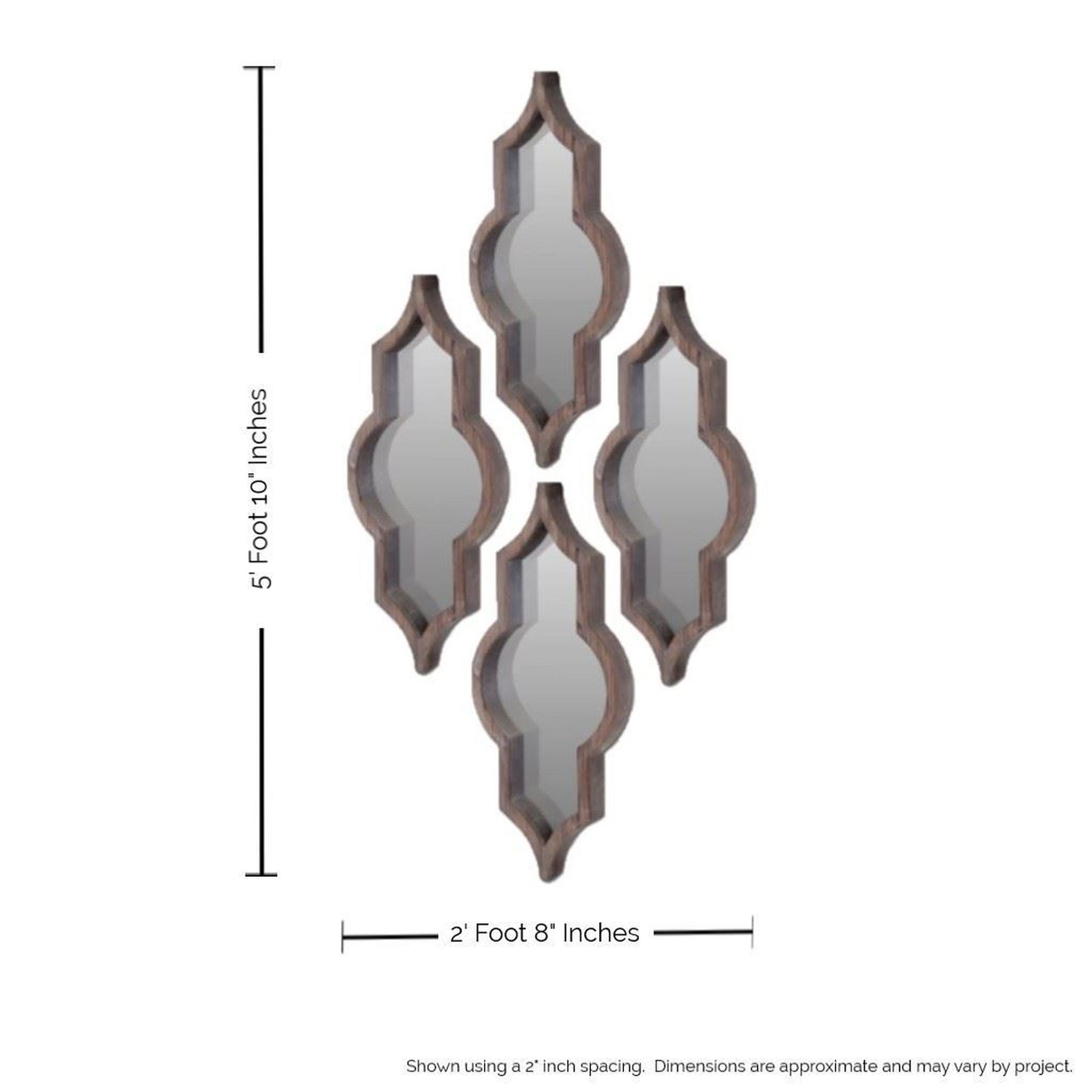 Mercana Tamanar II Mirror Collection (Set of 4) - Brown